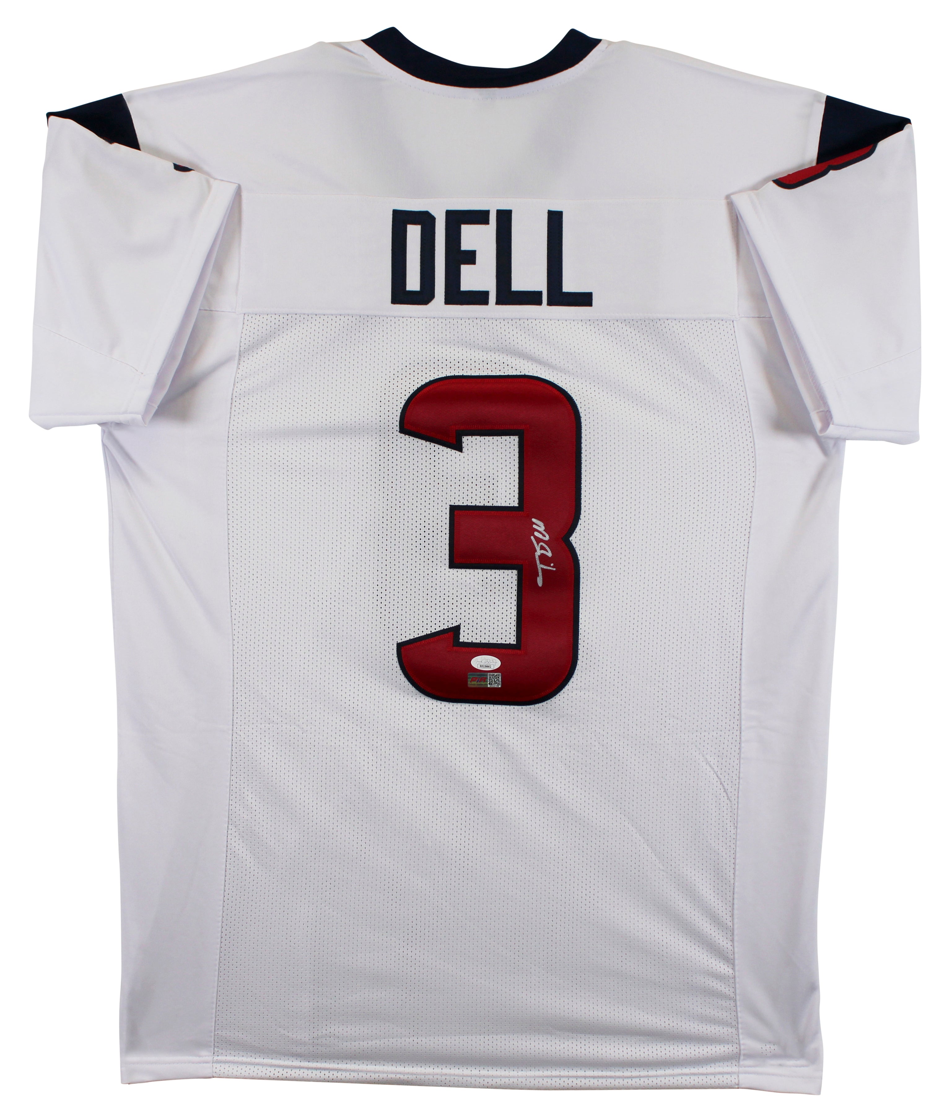 Tank Dell Authentic Signed White Pro Style Jersey Autographed JSA