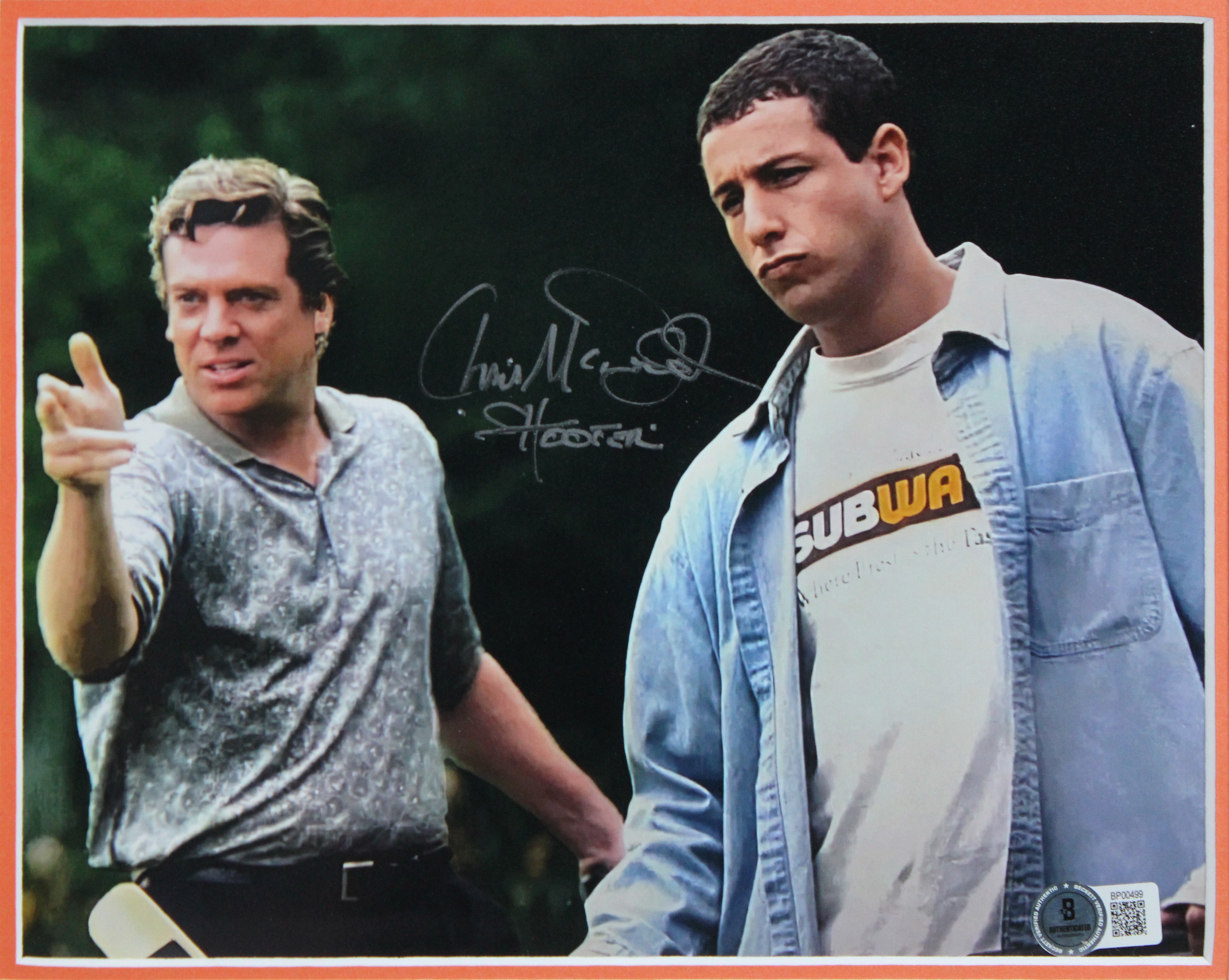 Adam Sandler & Christopher McDonald Happy Gilmore Signed Framed Display BAS