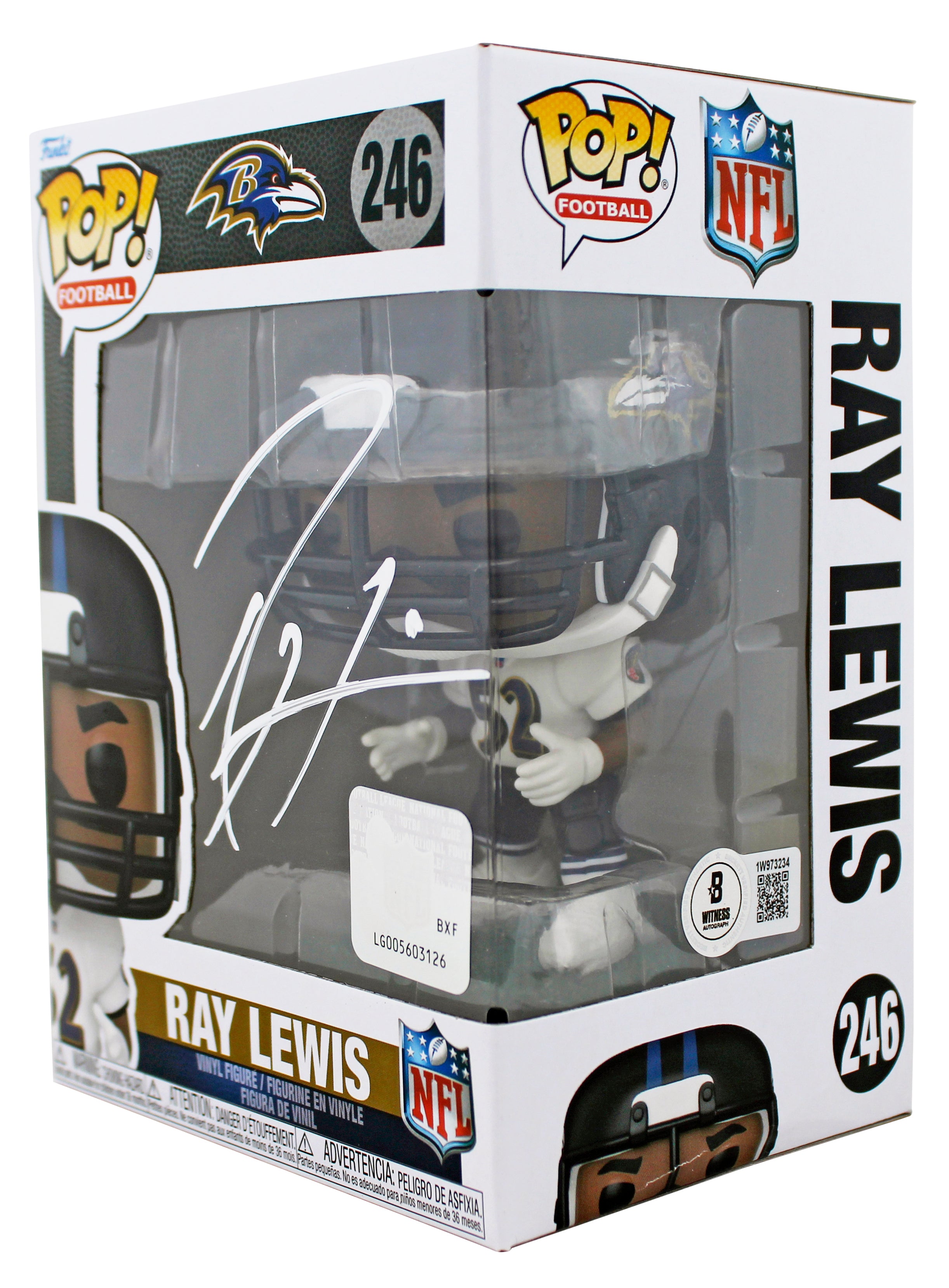 Ravens Ray Lewis Authentic Signed #246 Funko Pop Vinyl Figure BAS Witnessed