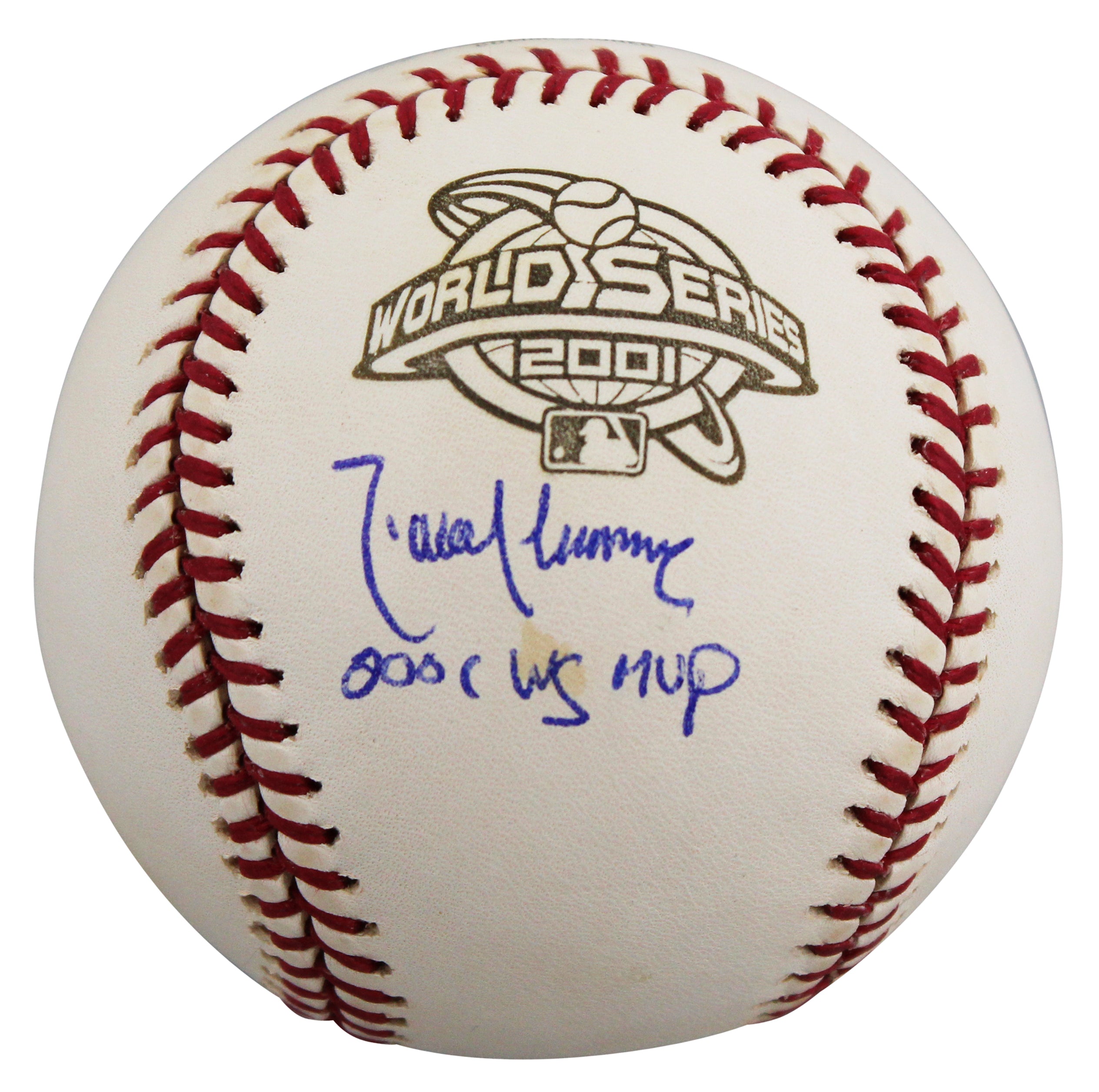 D-Backs Randy Johnson "WS MVP" Signed 2001 WS Logo OML Baseball BAS #BW88064