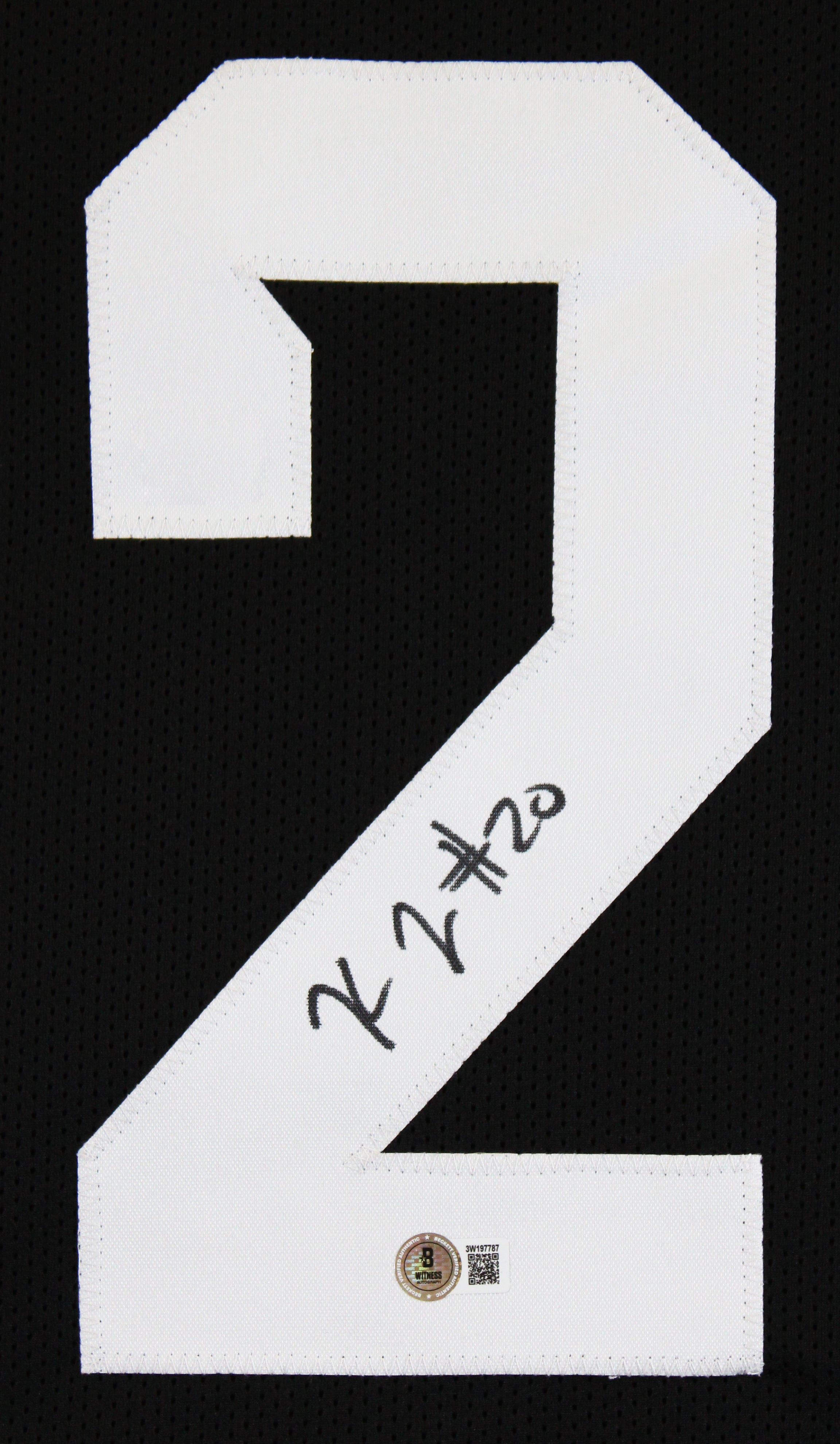 Iowa Kaleb Johnson Authentic Signed Black Pro Style Jersey BAS Witnessed