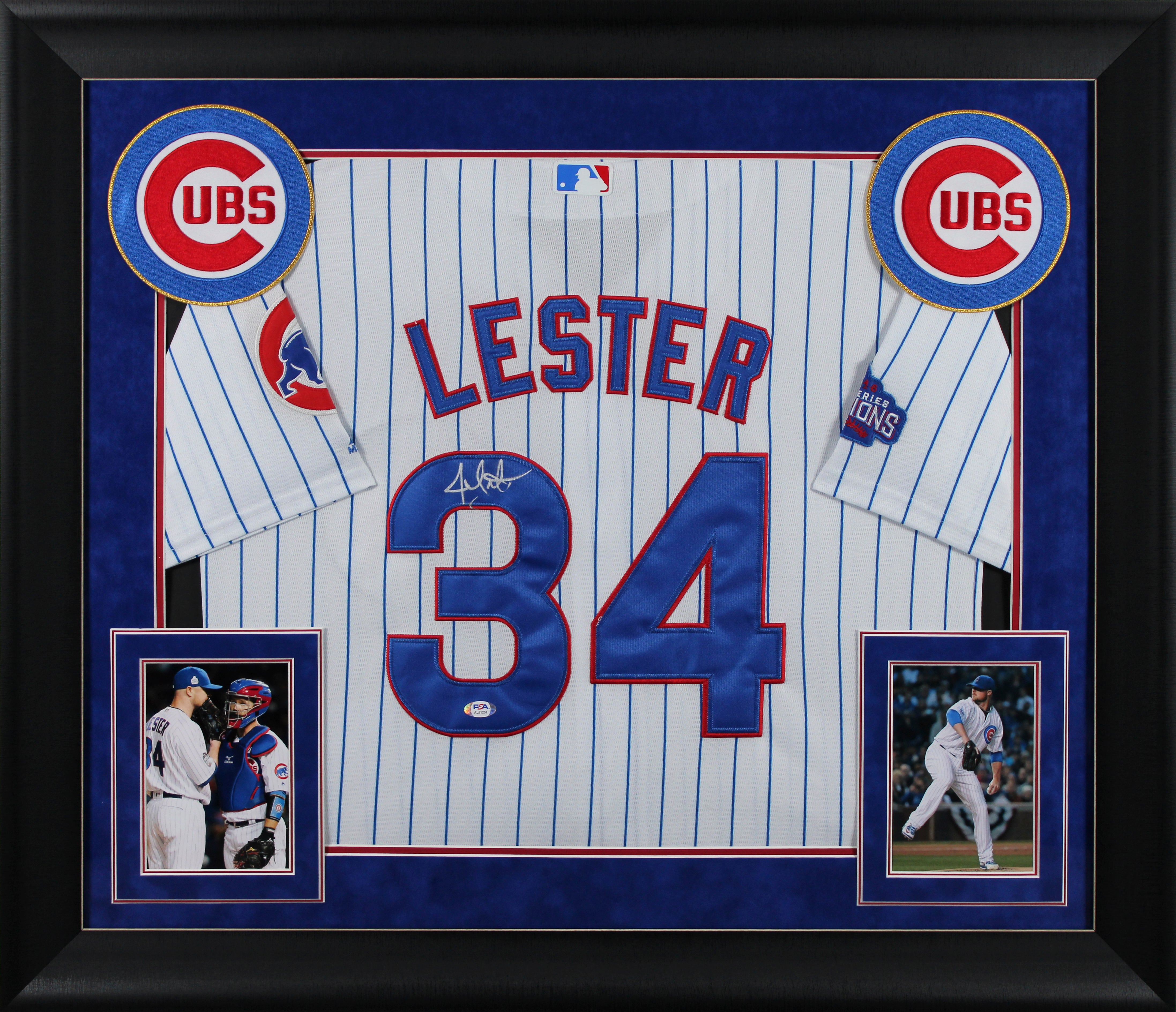 Cubs John Lester Authentic Signed White Majestic Framed Jersey PSA/DNA #AL51251