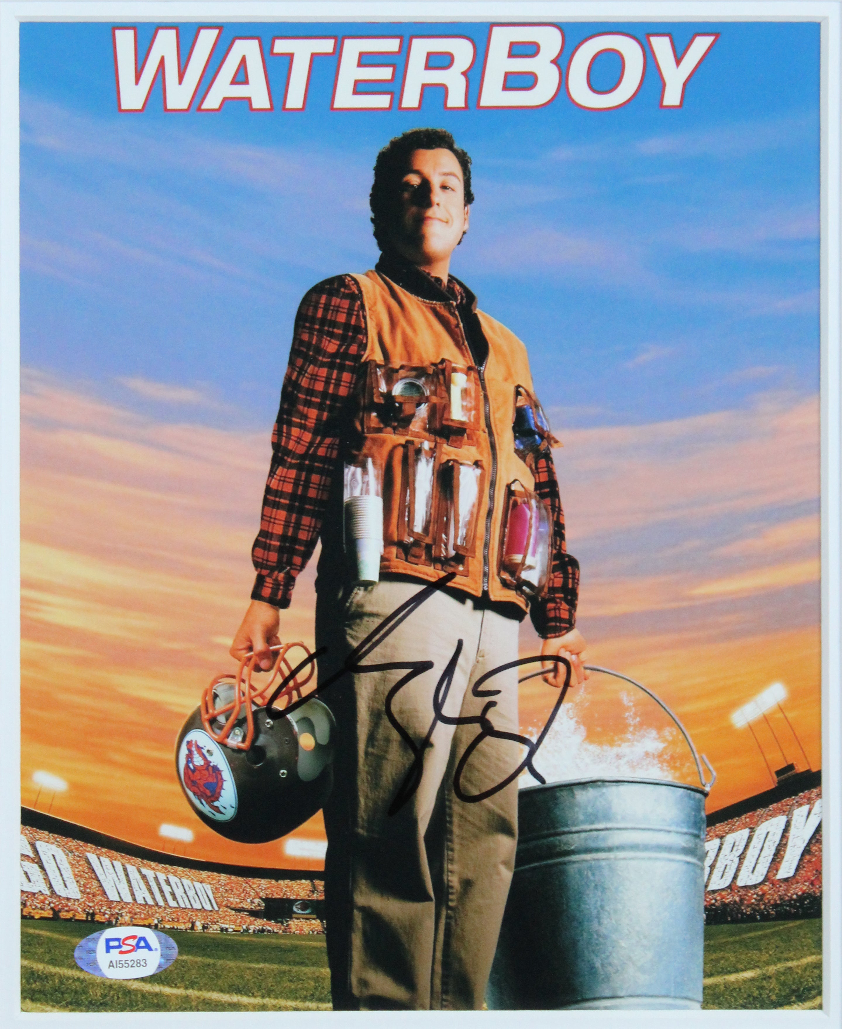 Adam Sandler & Henry Winkler The Waterboy Signed Framed Display BAS & PSA