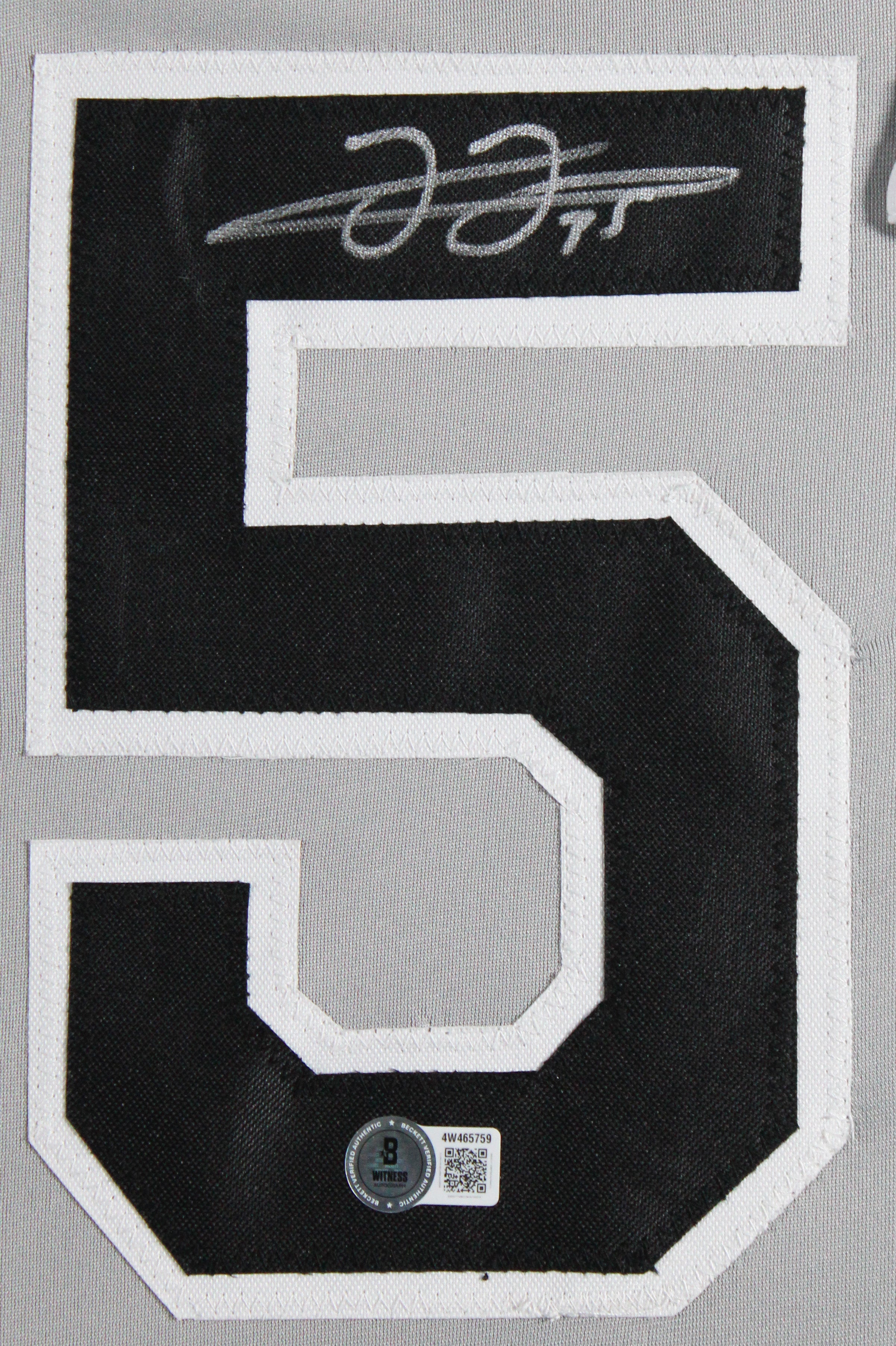Frank Thomas Authentic Signed Grey Pro Style Framed Jersey BAS Witnessed