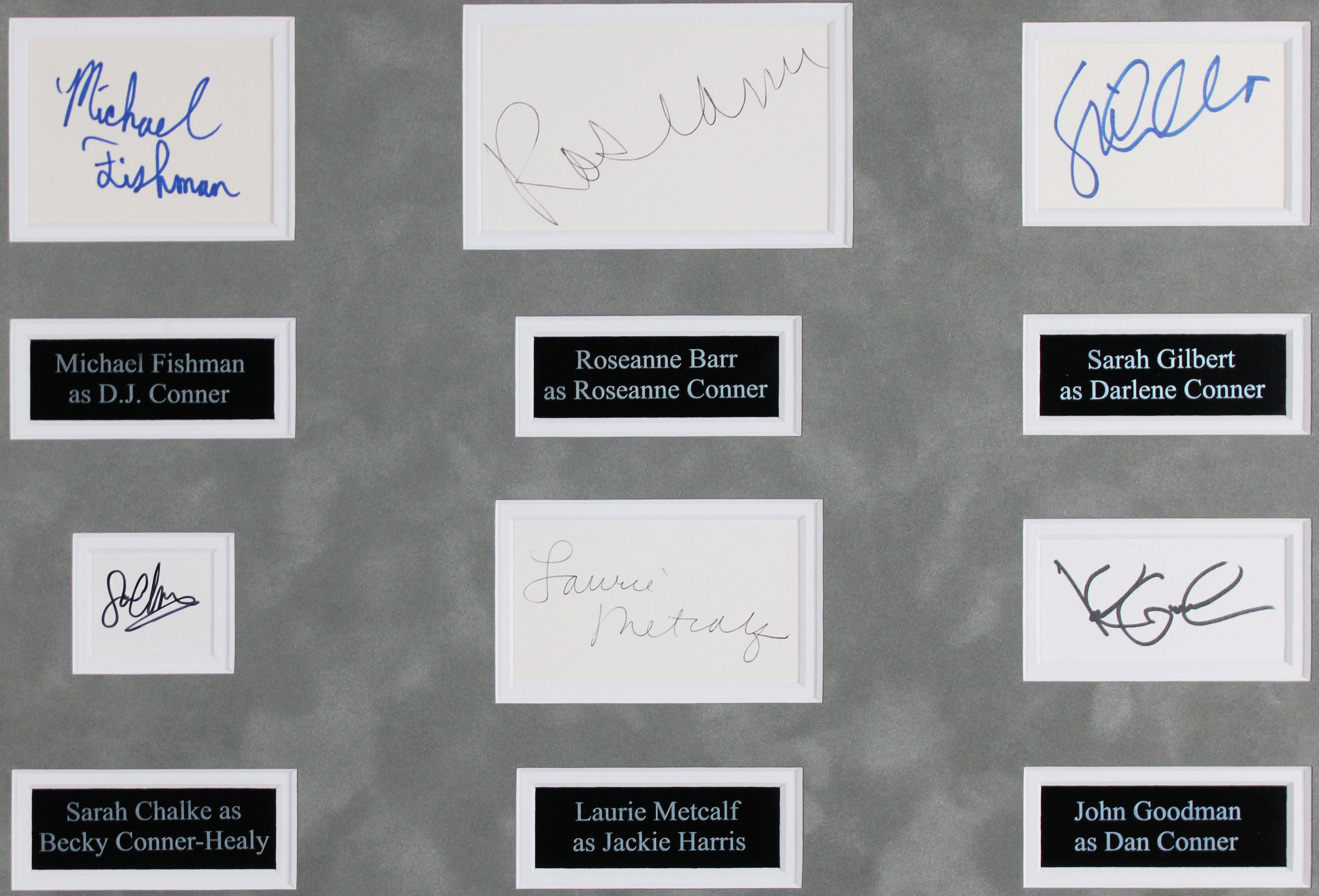 Rosanne (6) Rosanne, Goodman, Chalke, Gilbert +2 Signed Framed Display BAS LOA