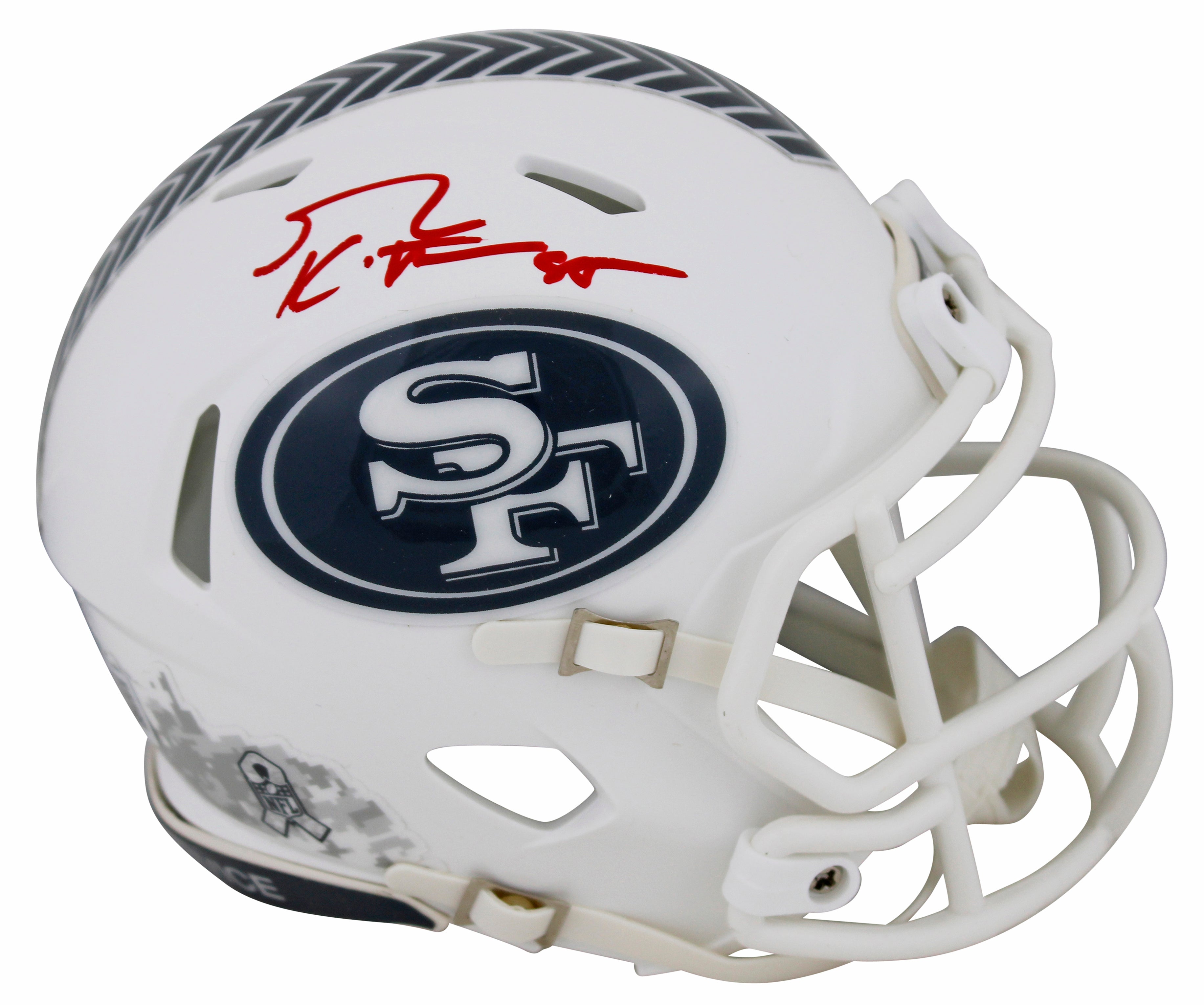 49ers George Kittle Signed Salute To Service III Speed Mini Helmet BAS Witnessed