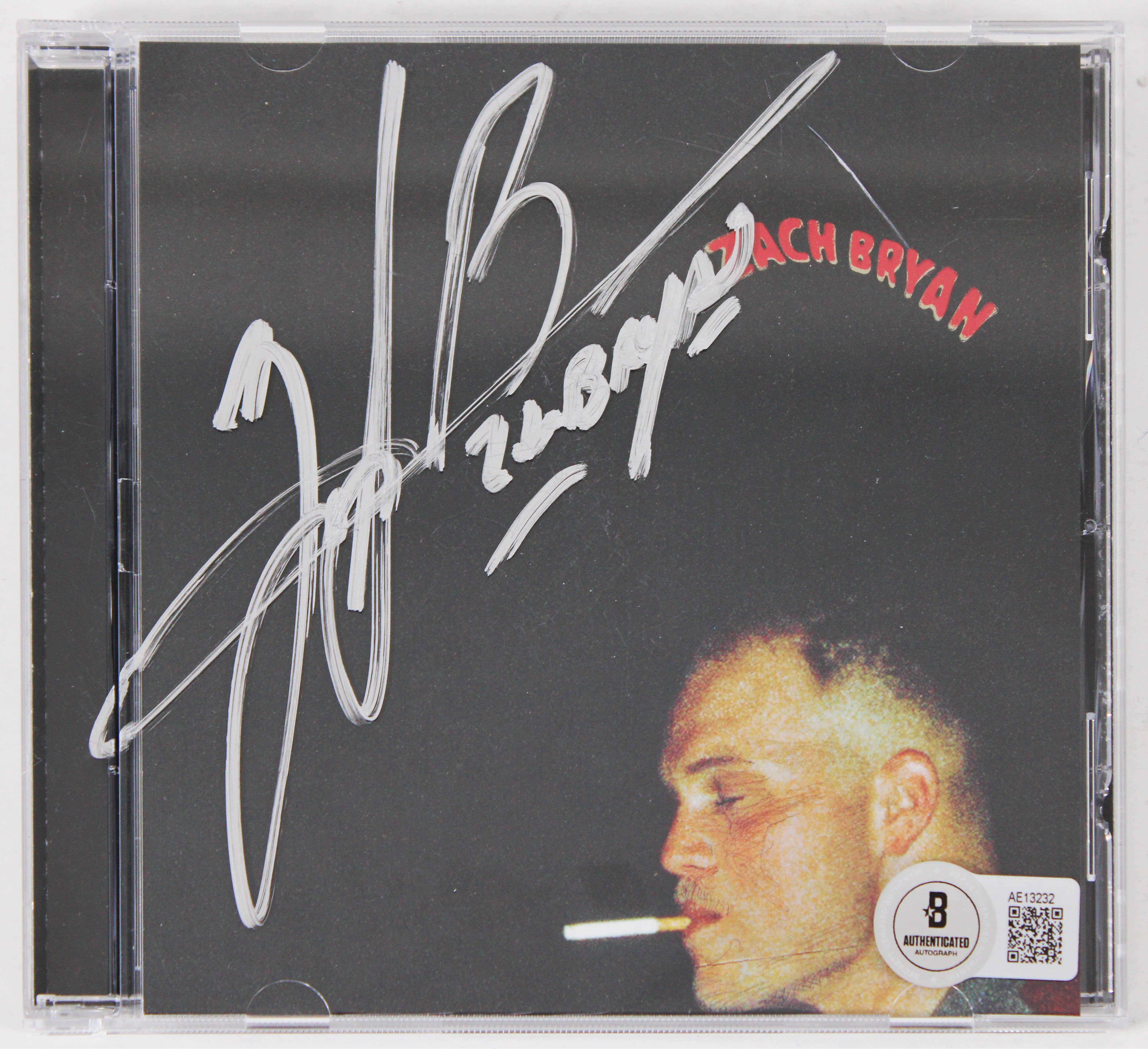 Zach Bryan Authentic Signed Self Titled Cd Cover Autographed BAS #AE13232