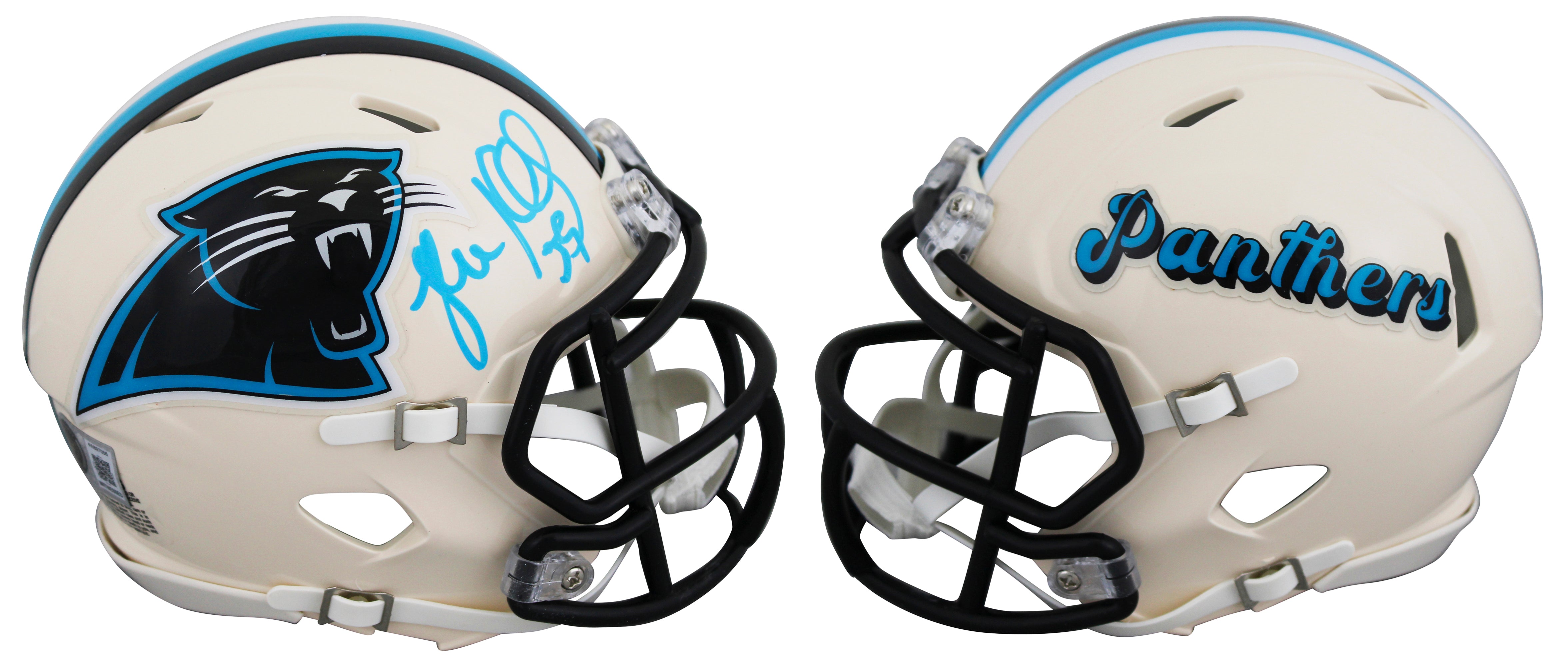 Panthers Luke Kuechly Signed Retro Speed Mini Helmet W/ Case BAS Witnessed