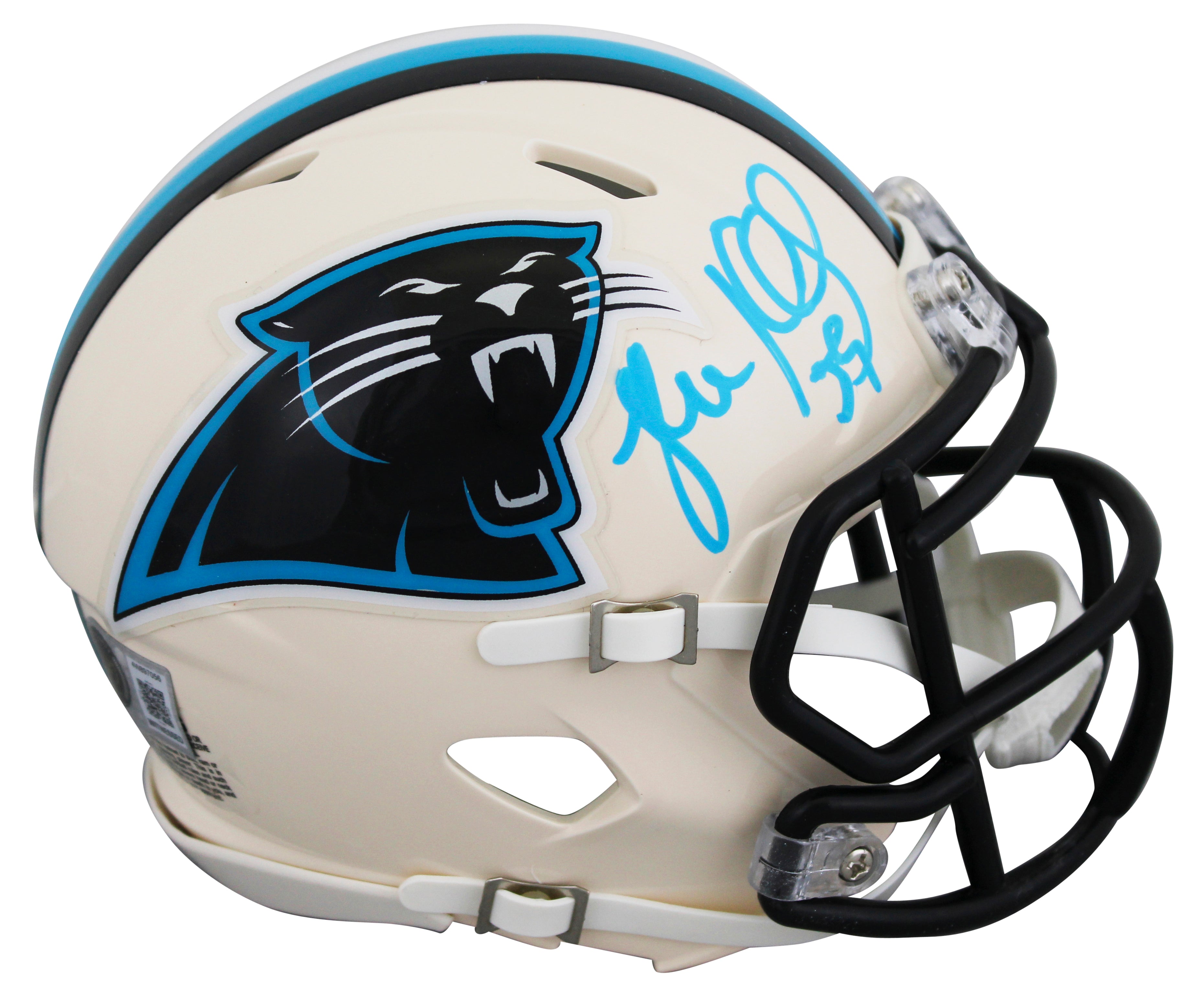Panthers Luke Kuechly Authentic Signed Retro Speed Mini Helmet BAS Witnessed