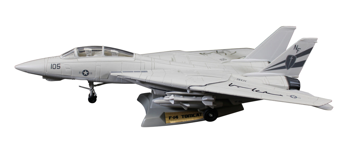 Top Gun (3) Kilmer Skerritt & Tolkan Signed F-14 Die-Cast Tomcat 1:48 Model BAS