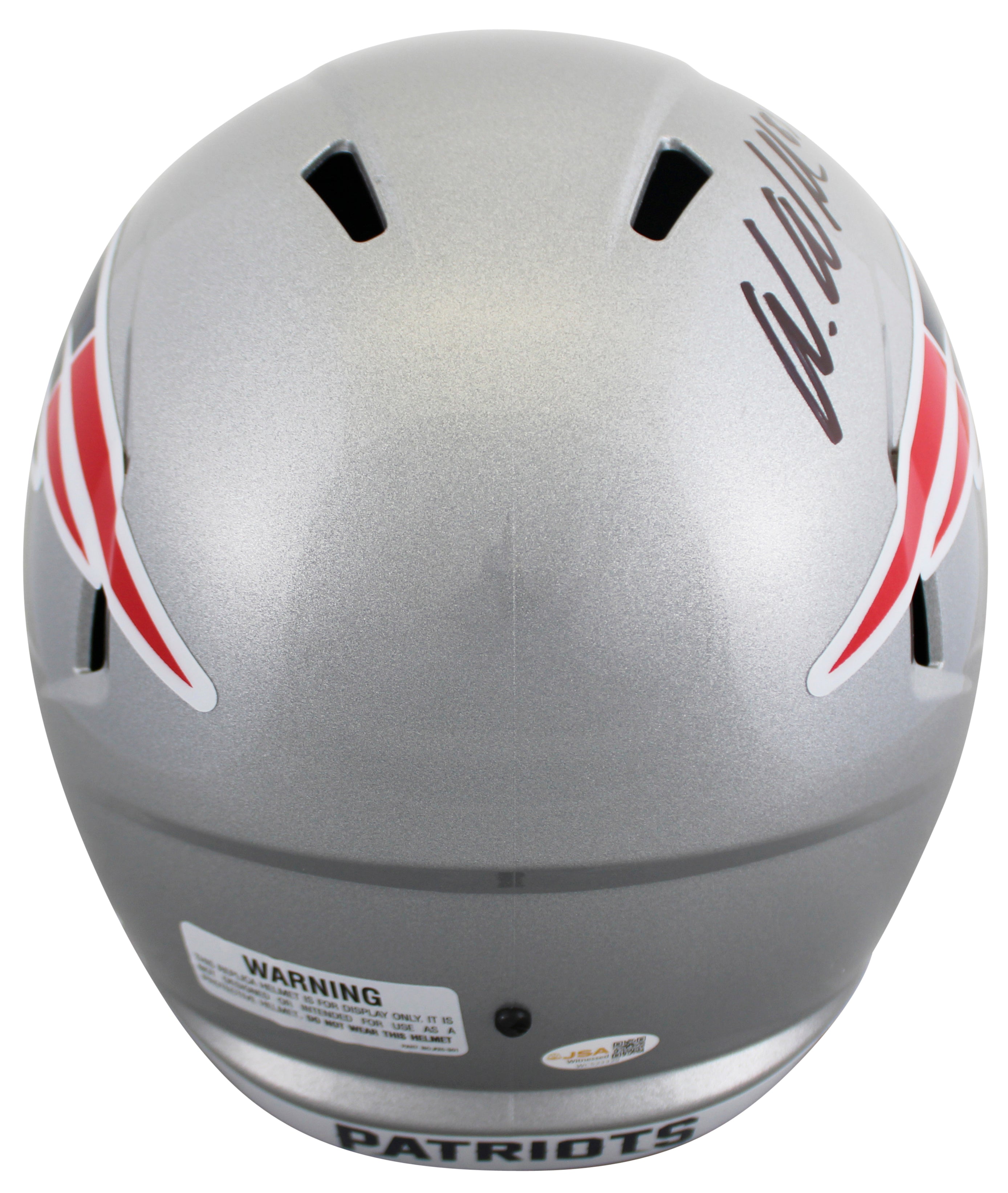 Patriots Wes Welker Authentic Signed Full Size Speed Rep Helmet JSA Witness