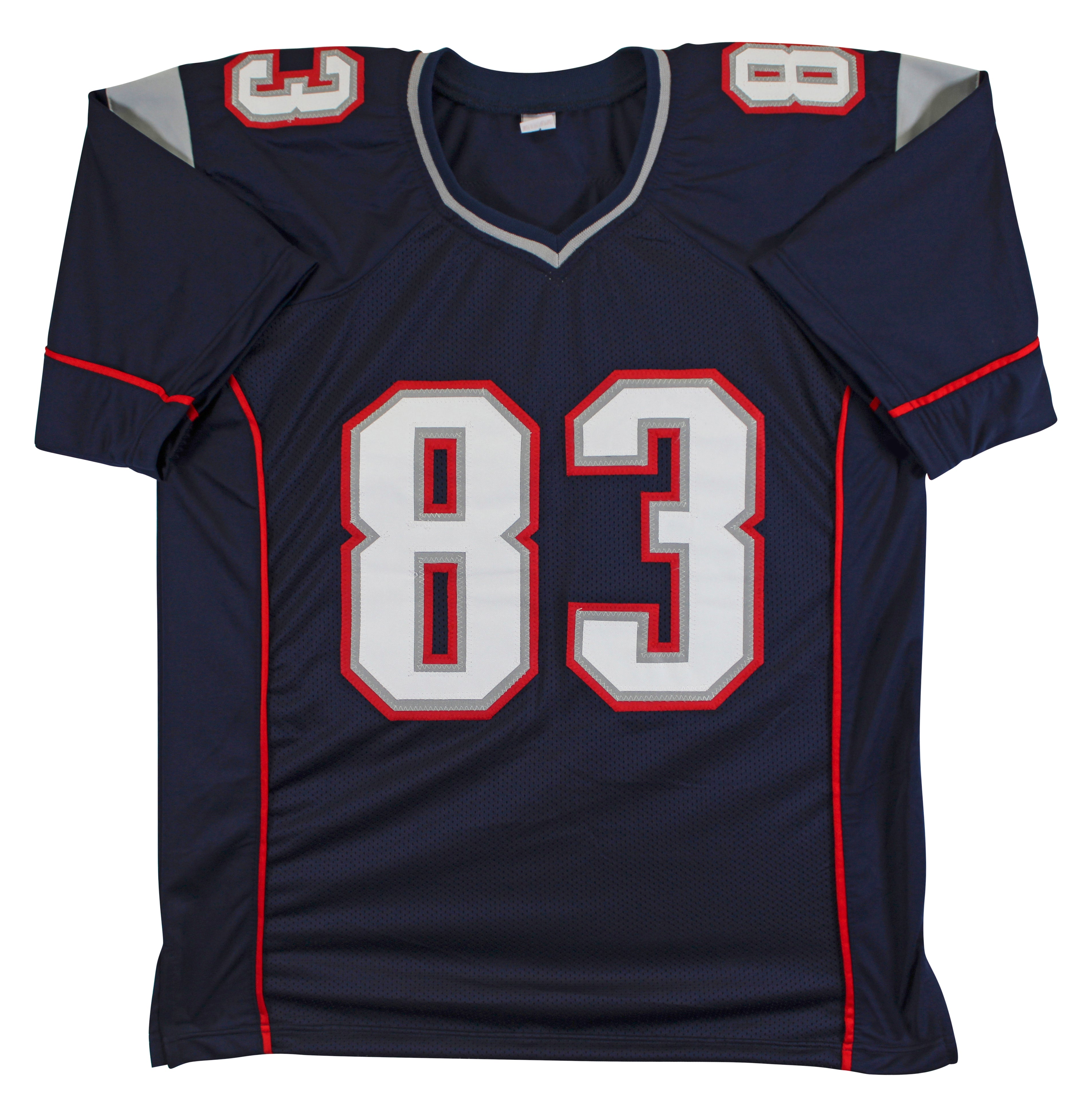 Wes Welker Authentic Signed Navy Pro Style Jersey Autographed JSA Witness