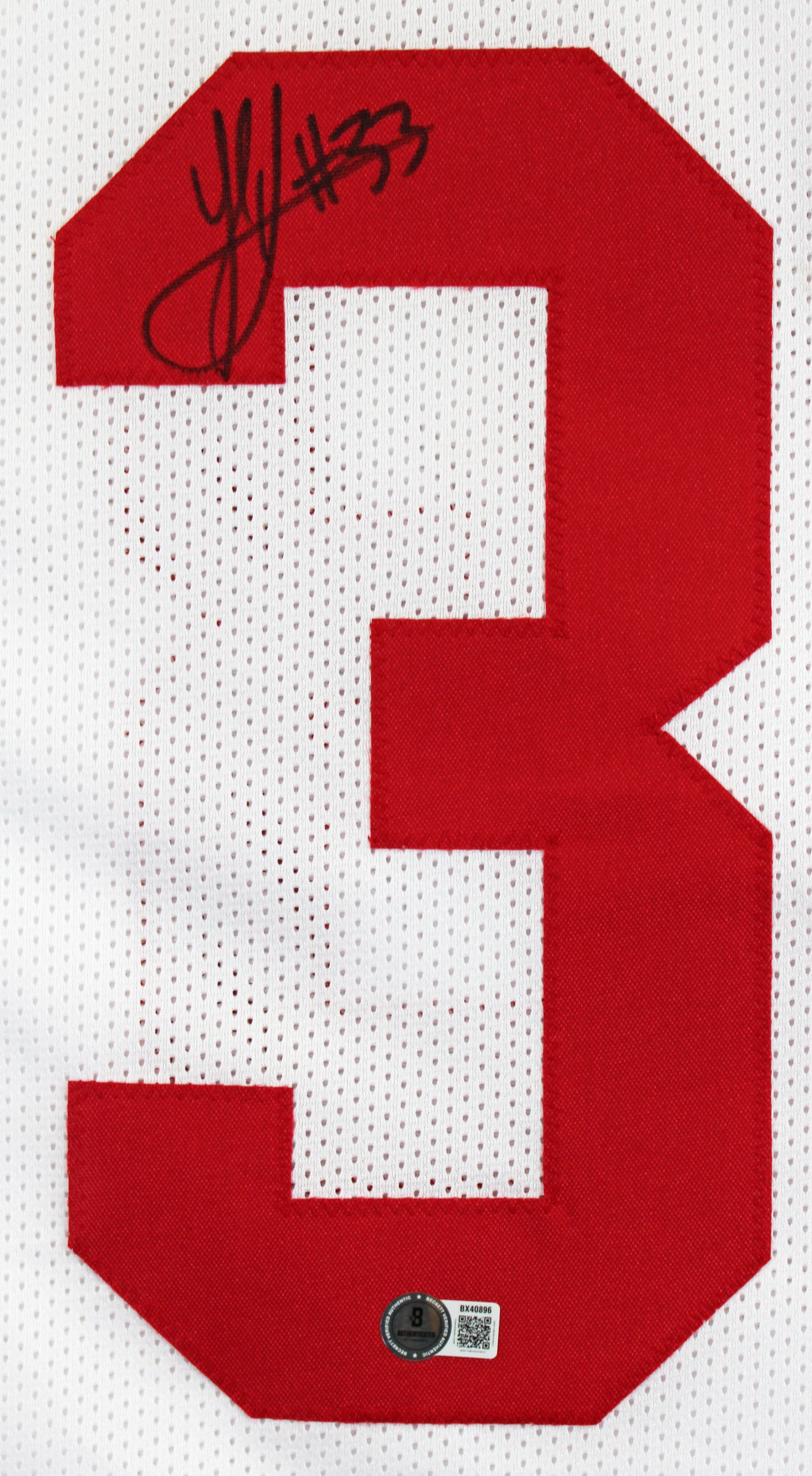 Ohio State Jack Sawyer Authentic Signed White Pro Style Jersey Autographed BAS 2