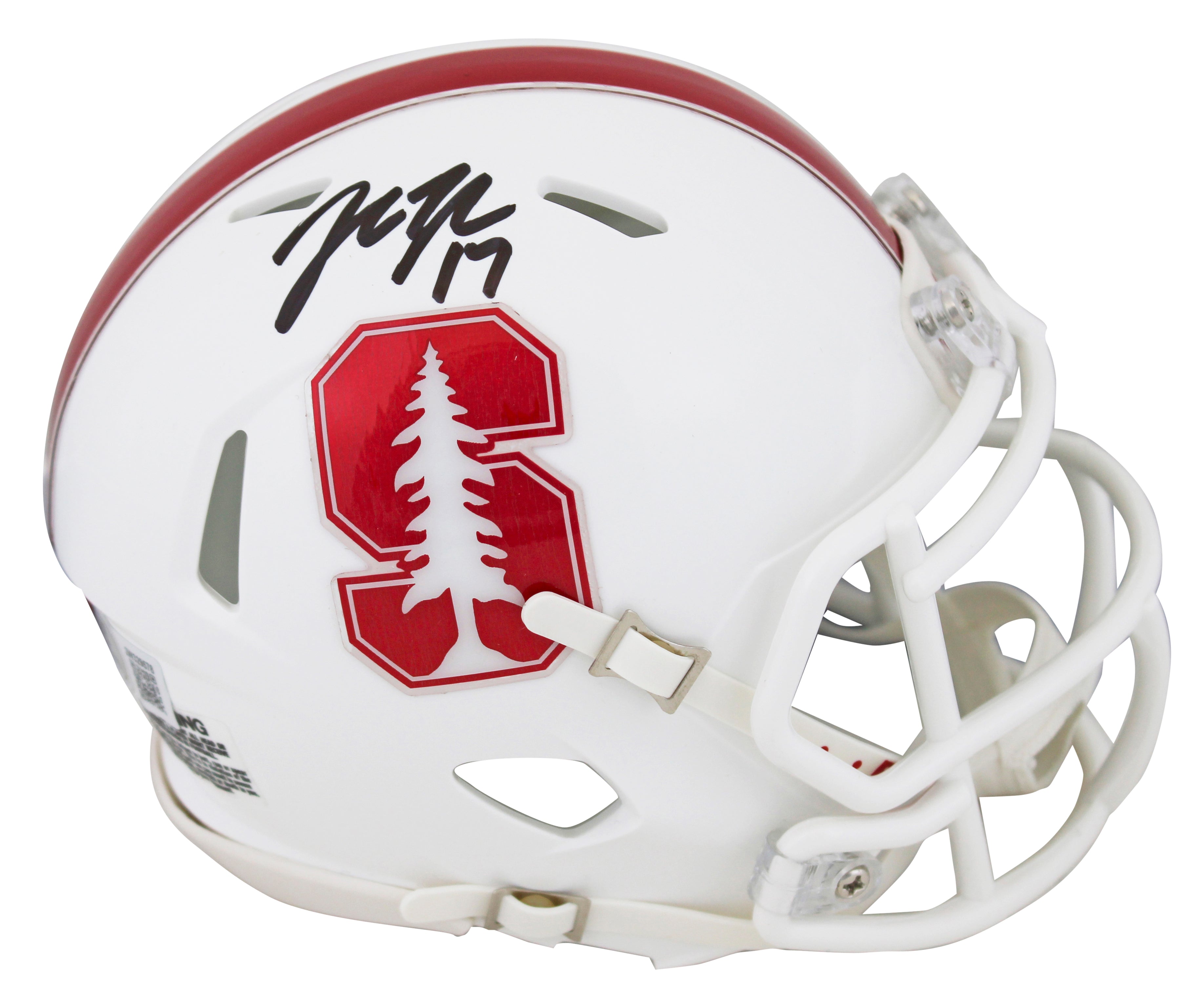 Stanford John Lynch Authentic Signed Speed Mini Helmet W/ Case BAS Witnessed