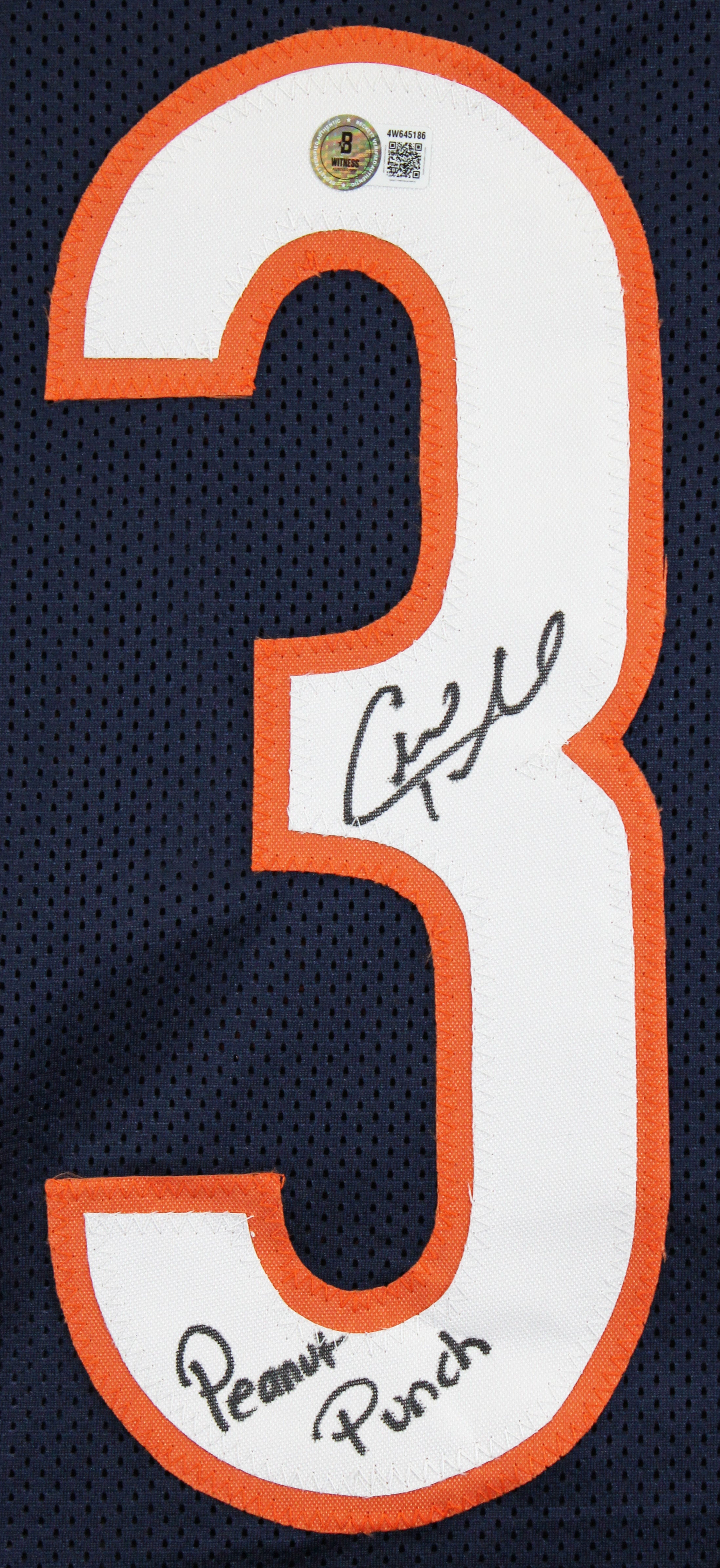 Charles Tillman "Peanut Punch" Signed Navy Pro Style Framed Jersey BAS Witness 2