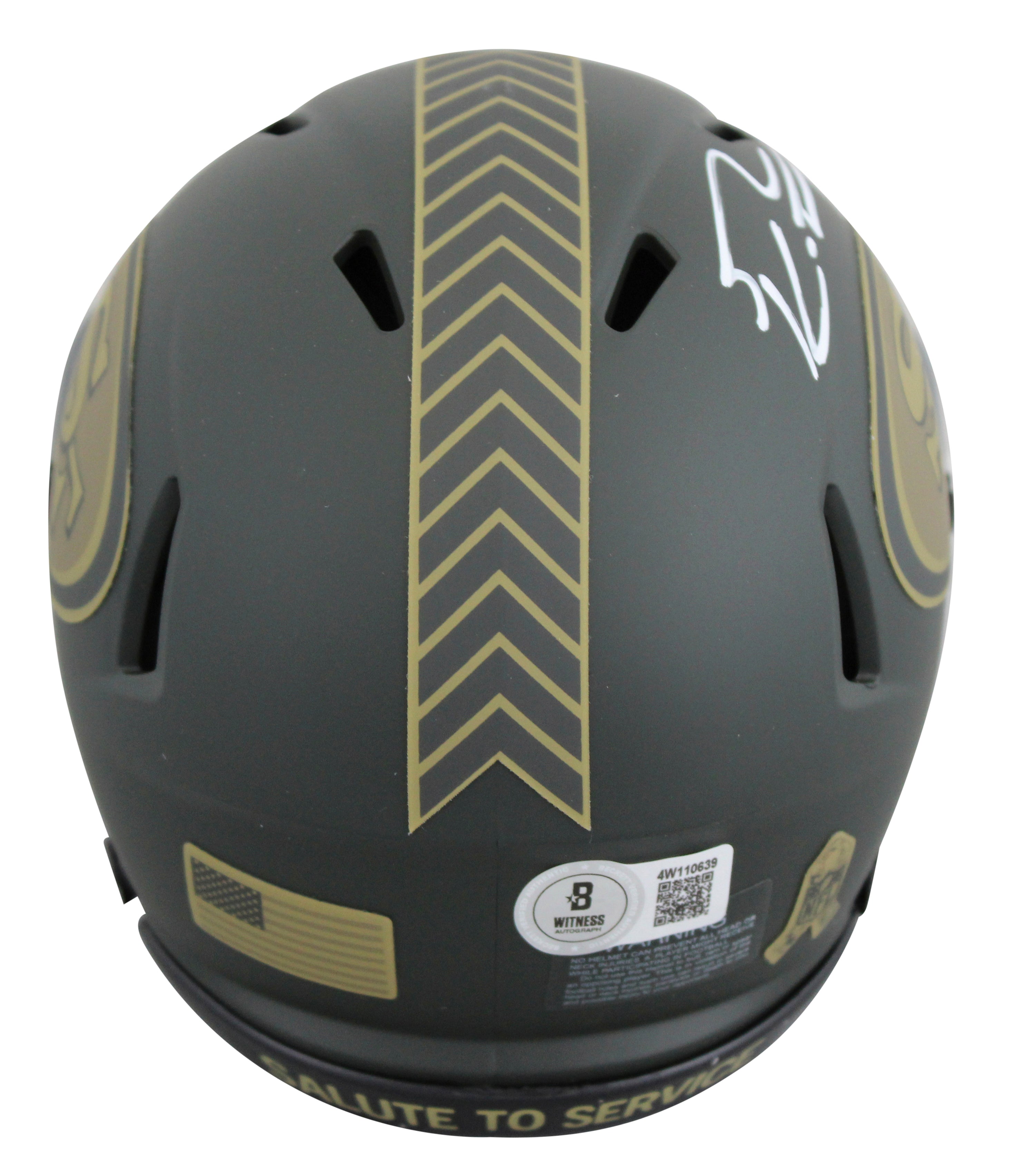 49ers George Kittle Signed STS IV Speed Mini Helmet W/ Case BAS Witnessed