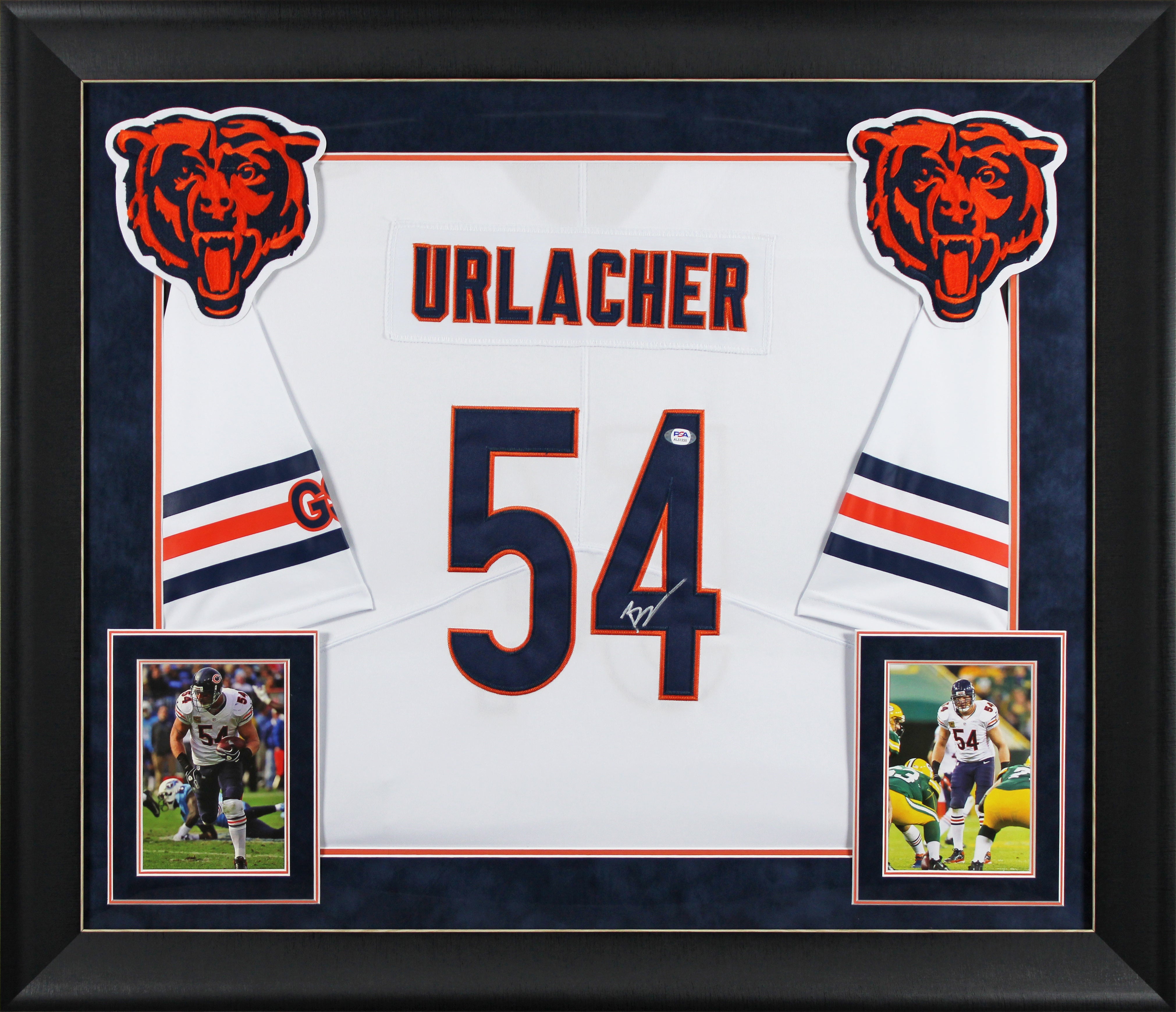 Bears Brian Urlacher Authentic Signed White Nike Framed Jersey PSA/DNA #AL51235