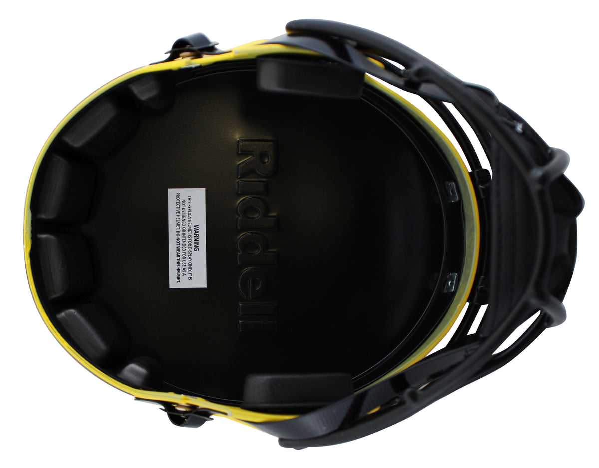 Commanders Magic Johnson Signed Rave F/S Speed Rep Helmet w/ Black Sig BAS Wit