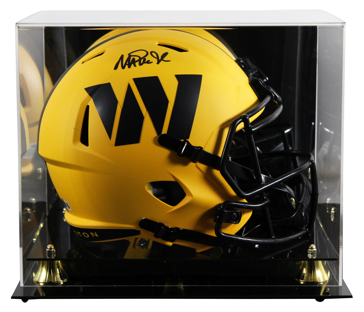 Commanders Magic Johnson Signed Rave Full Size Speed Rep Helmet W/ Case BAS W 2