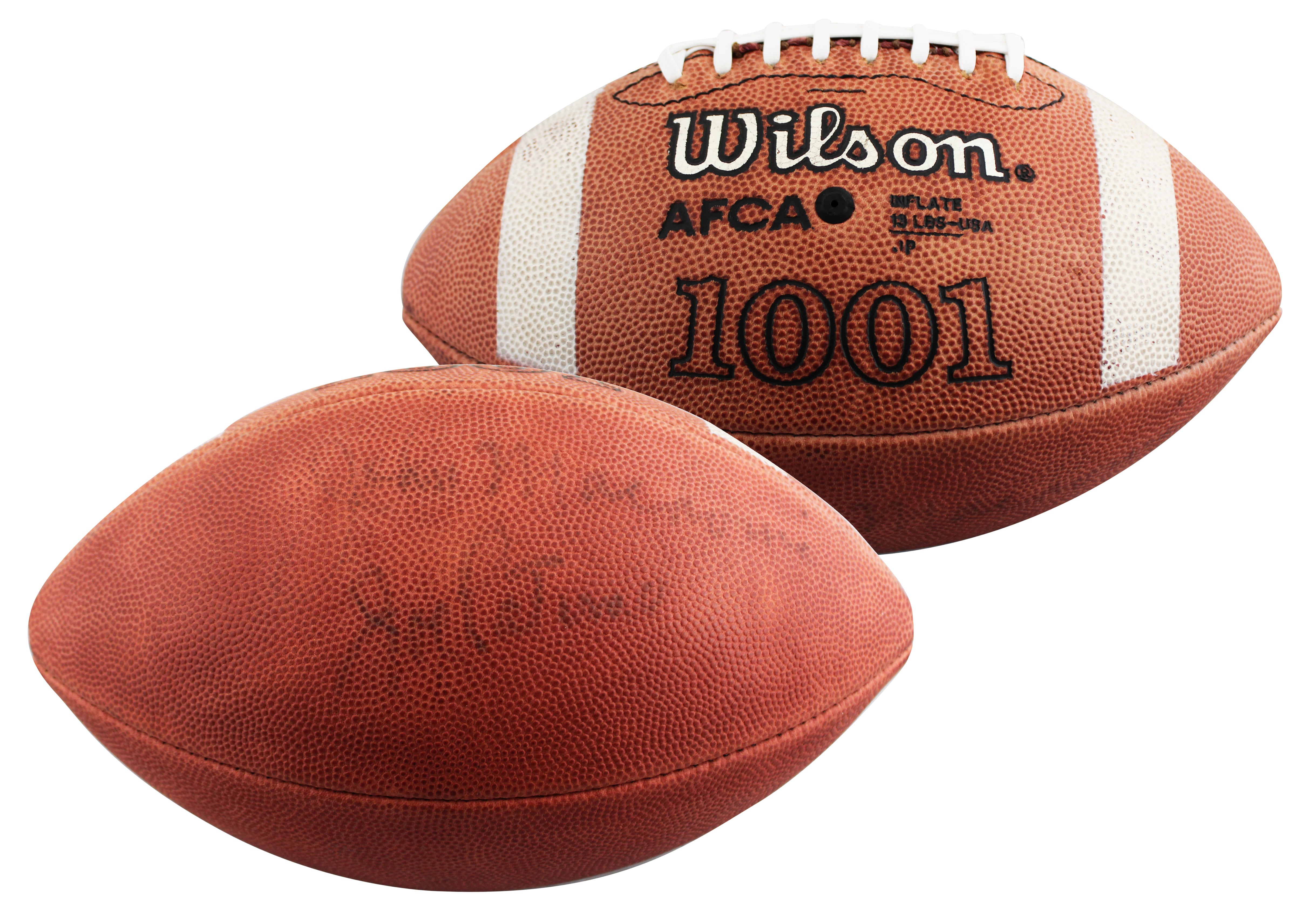 Penn State Joe Paterno & John Mackovic Authentic Signed Football BAS #AE64189