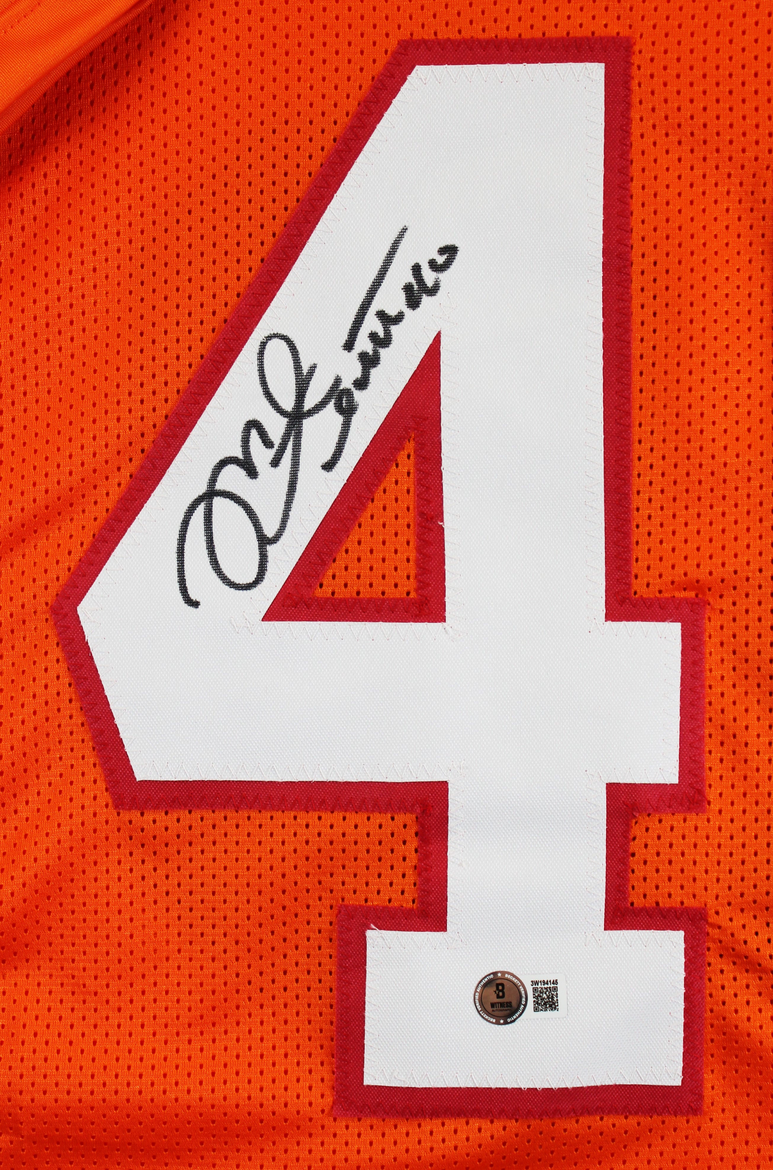 Mike Alstott Signed Orange Throwback Pro Style Framed Jersey BAS Witnessed