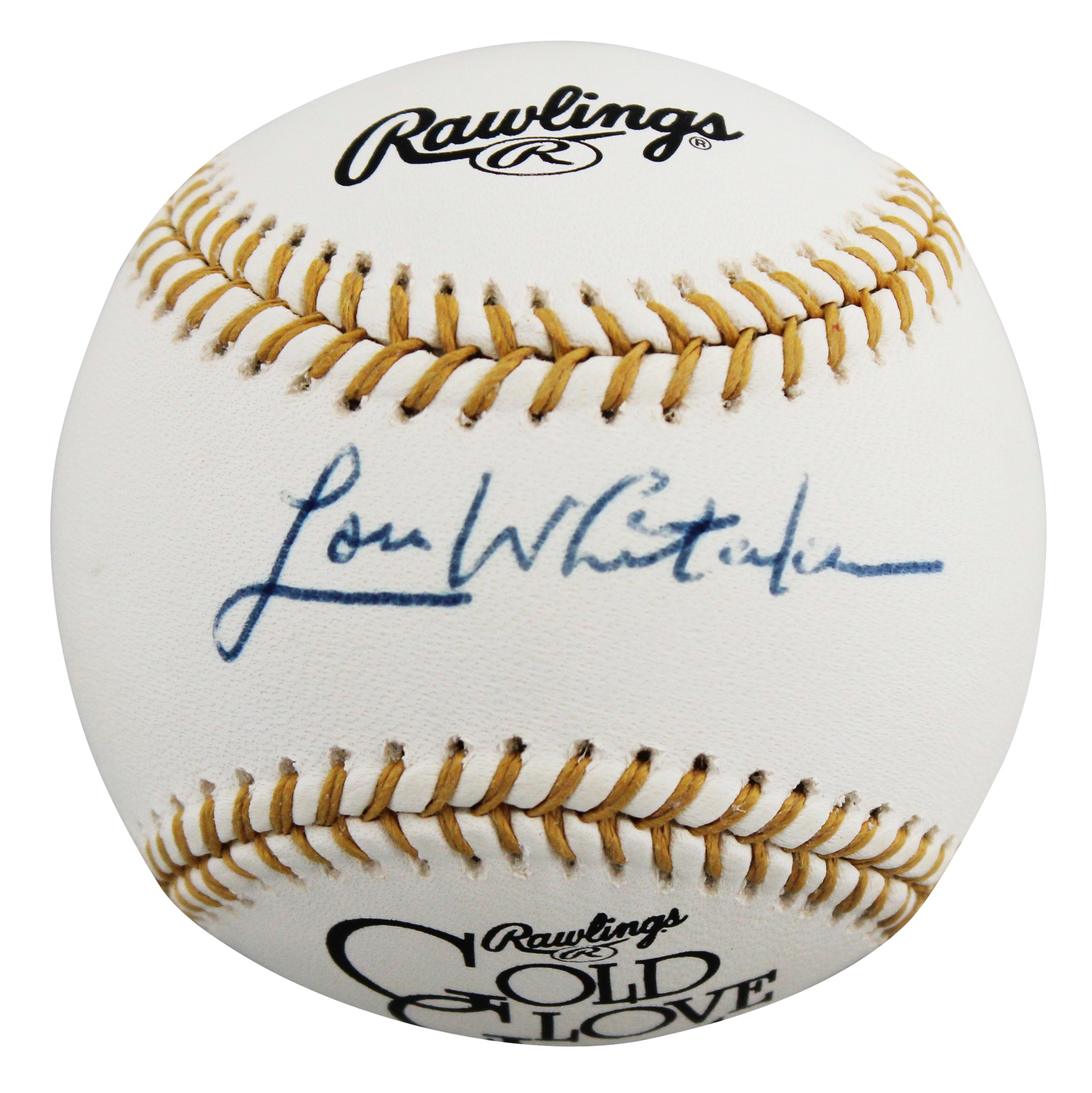 Tigers Lou Whitaker Signed Rawlings Gold Glove Logo OML Baseball BAS #BU87540