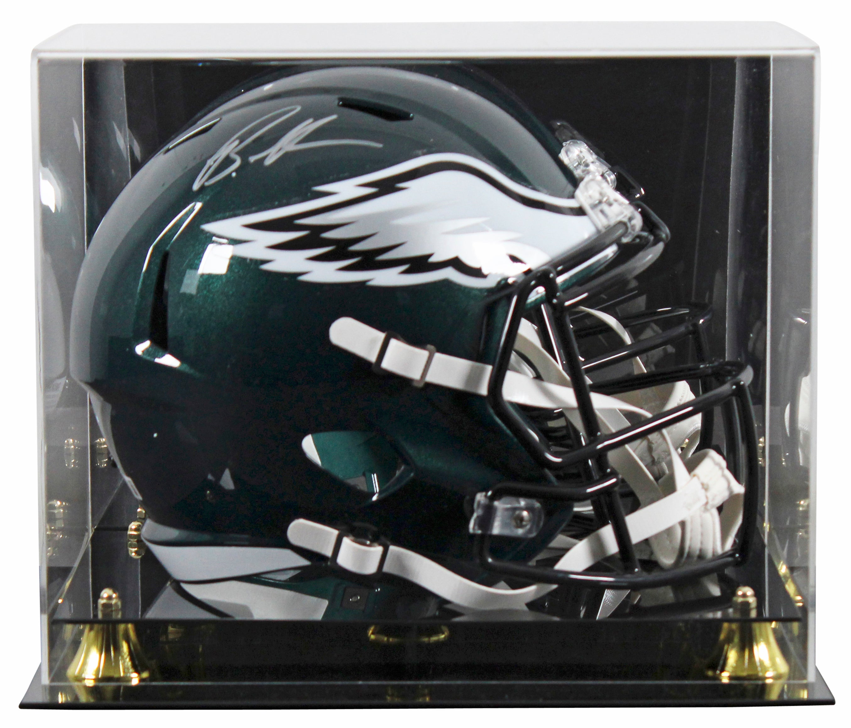 Eagles Brandon Graham Signed F/S Speed Rep Helmet W/ Case w/ Silver Sig BAS Wit