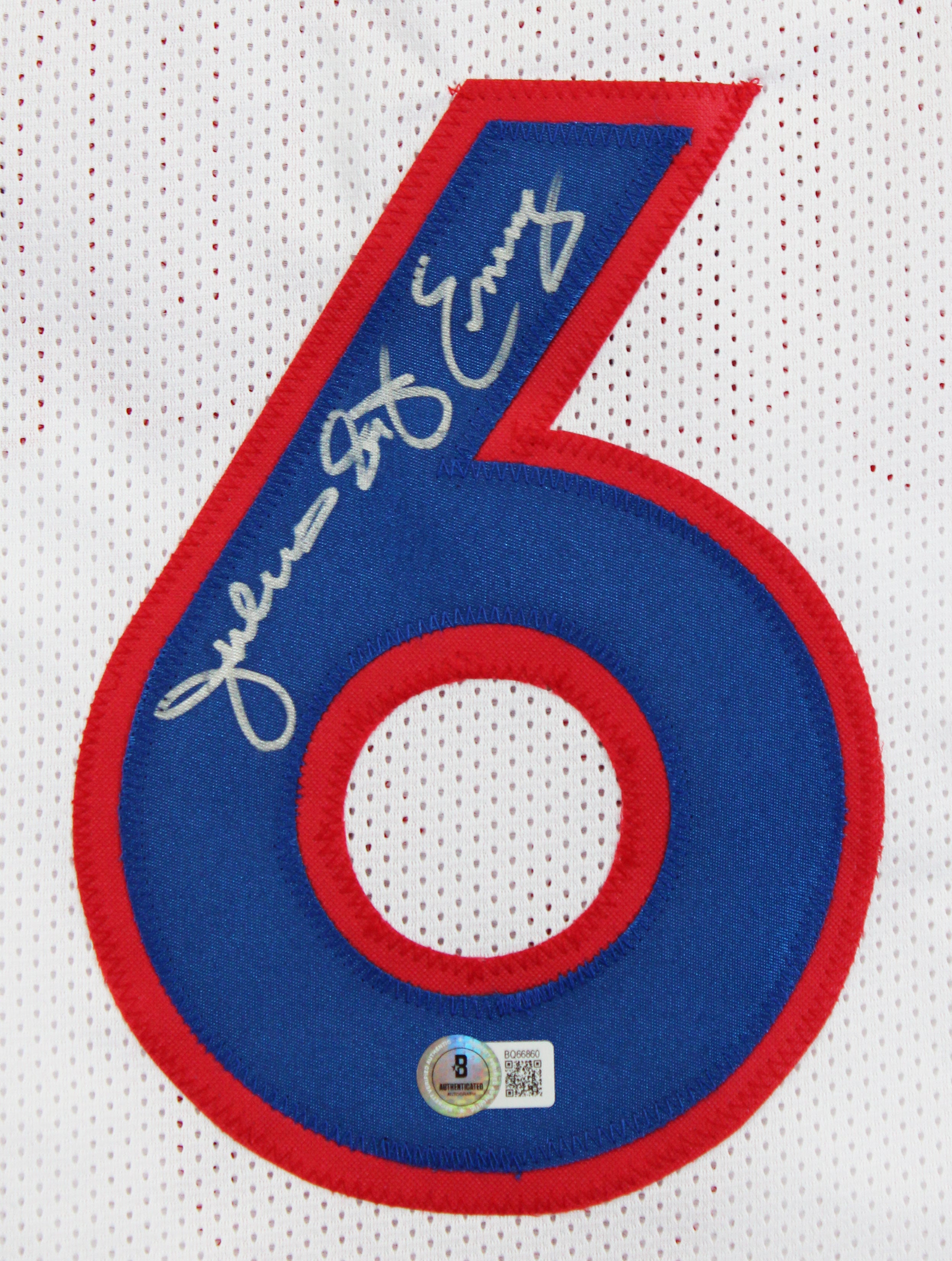 Julius "Dr. J" Erving Authentic Signed White Pro Style Framed Jersey BAS