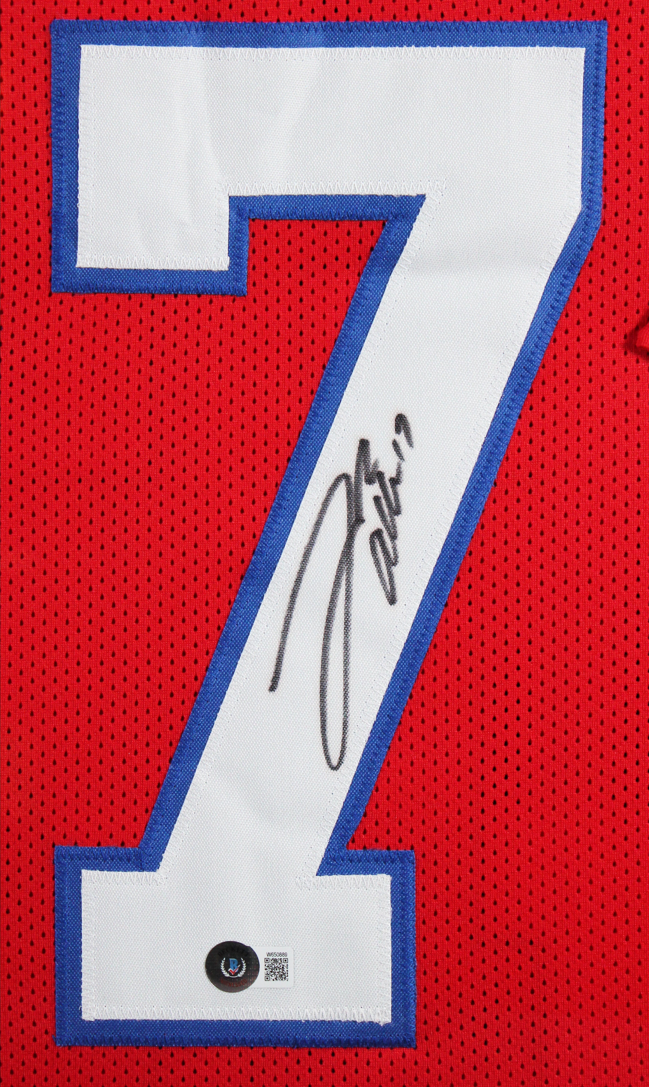 Josh Allen Authentic Signed Red Pro Style Framed Jersey BAS Witnessed