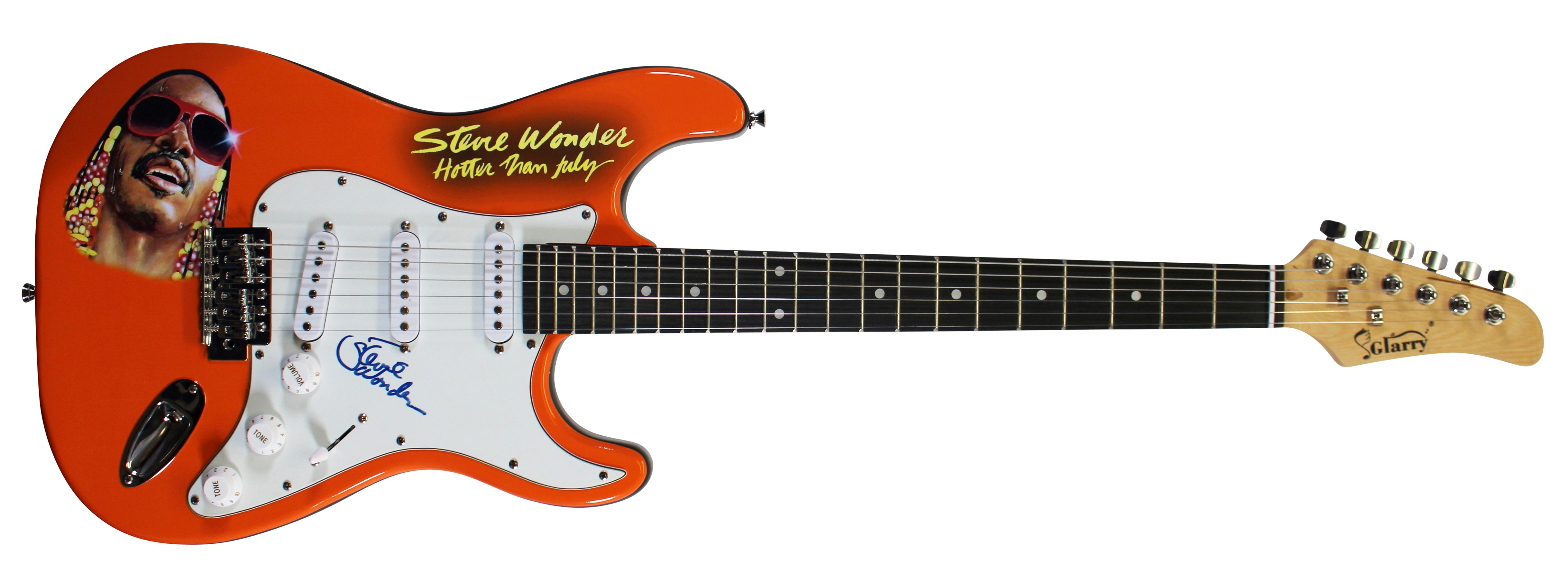 Stevie Wonder Authentic Signed Wrapped Glarry Electric Guitar JSA #ZZ42728