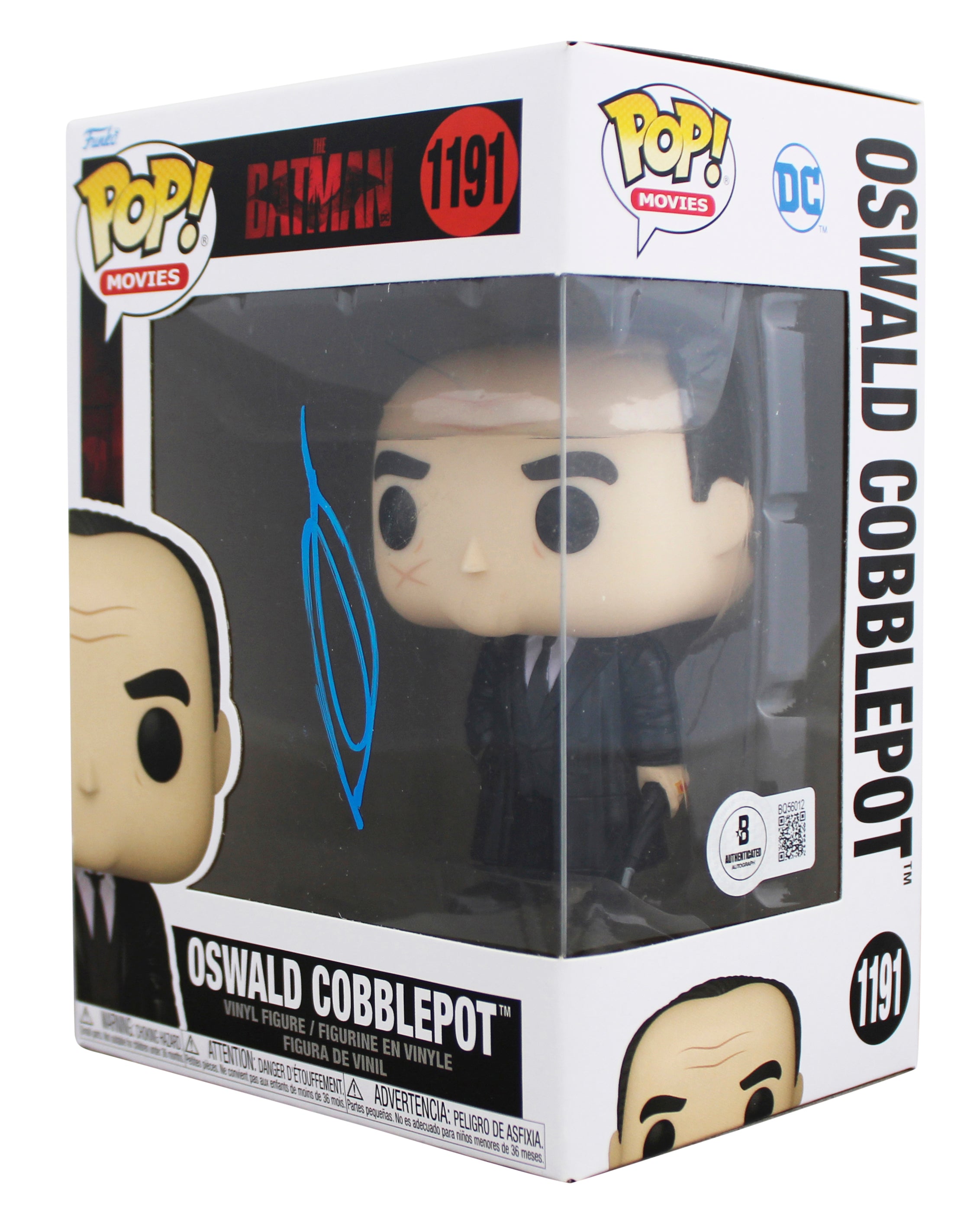 Colin Farrell Signed Oswald Cobblepot #1191 Funko Pop Vinyl Figure BAS #BQ56012