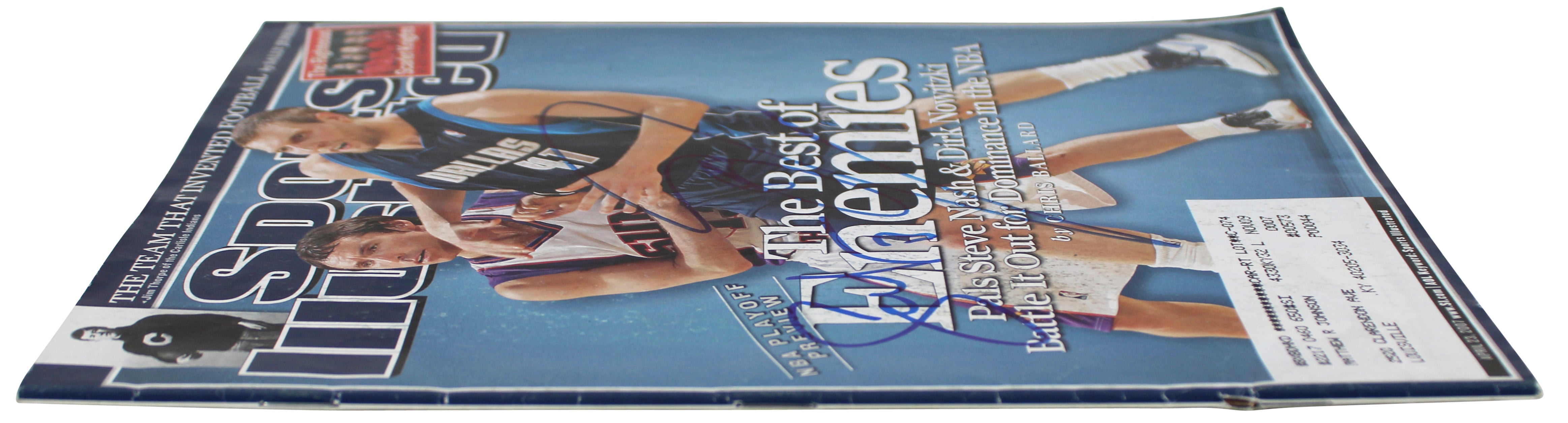 Dirk Nowitzki & Steve Nash Signed 2007 Sports Illustrated Magazine BAS #AE13002