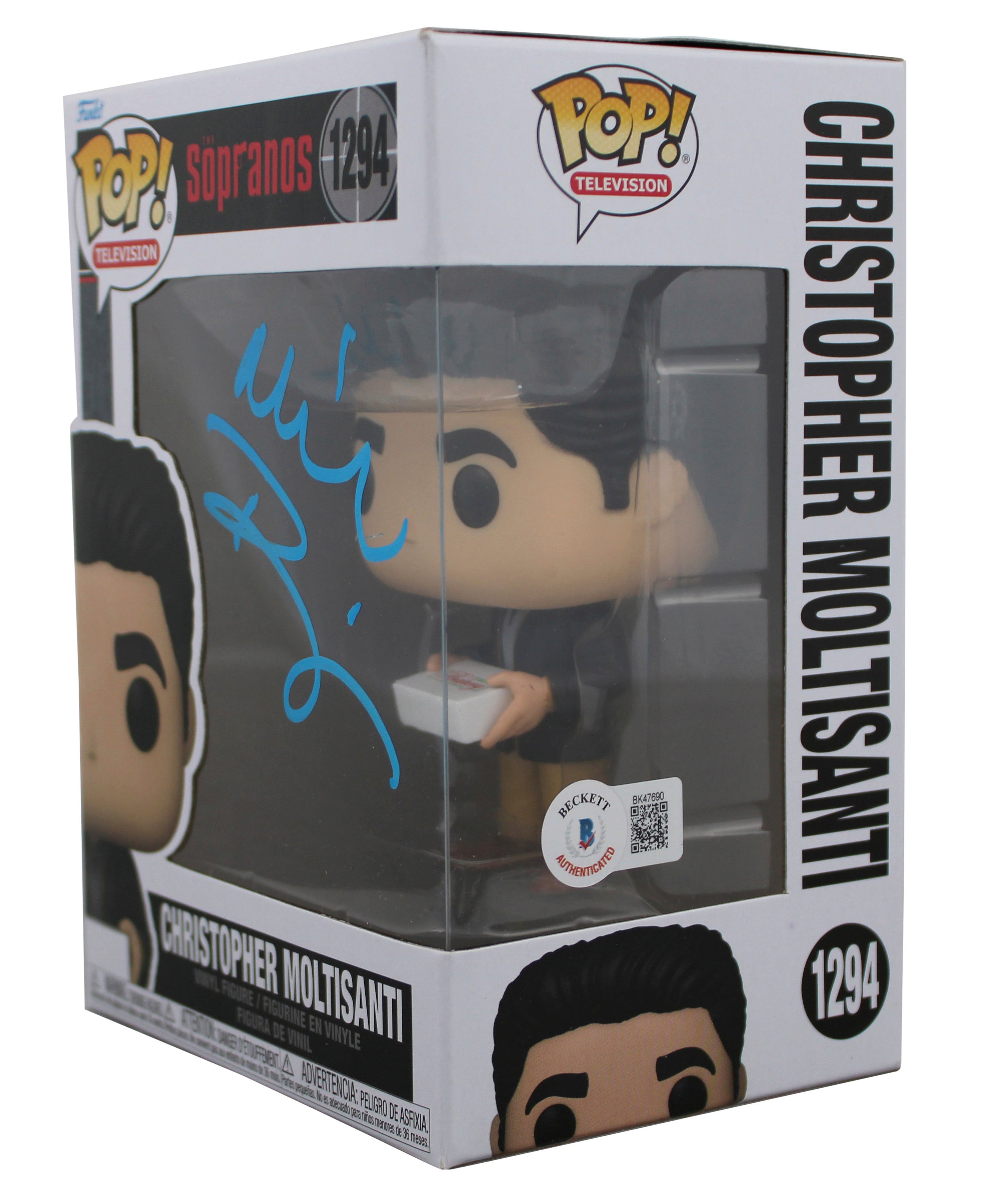 Michael Imperioli Sopranos Signed #1294 Funko Pop Vinyl Figure w/ Blue Sig BAS