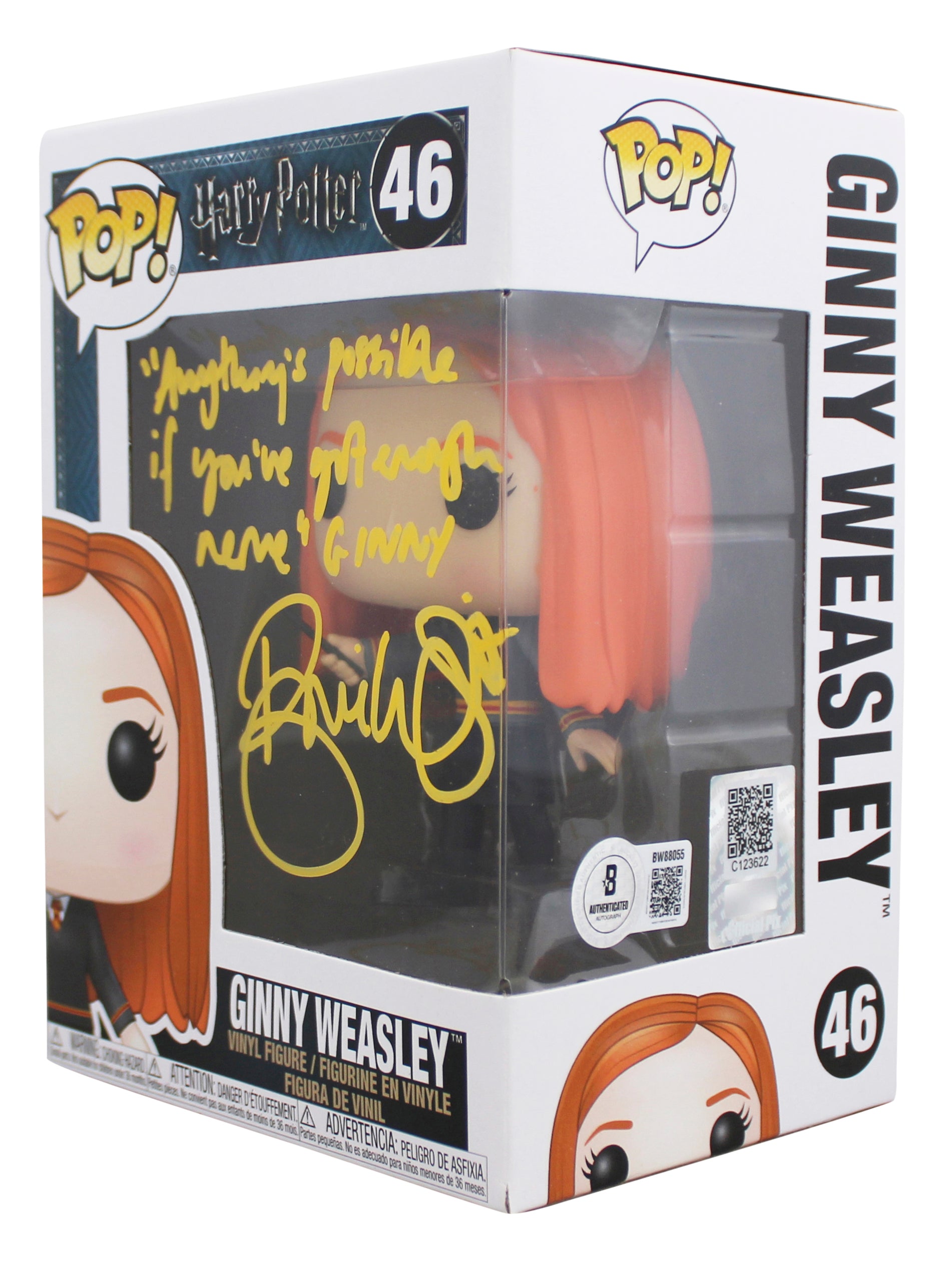 Bonnie Wright Harry Potter Signed Ginny #46 Funko Pop Vinyl Figure BAS #BW88055