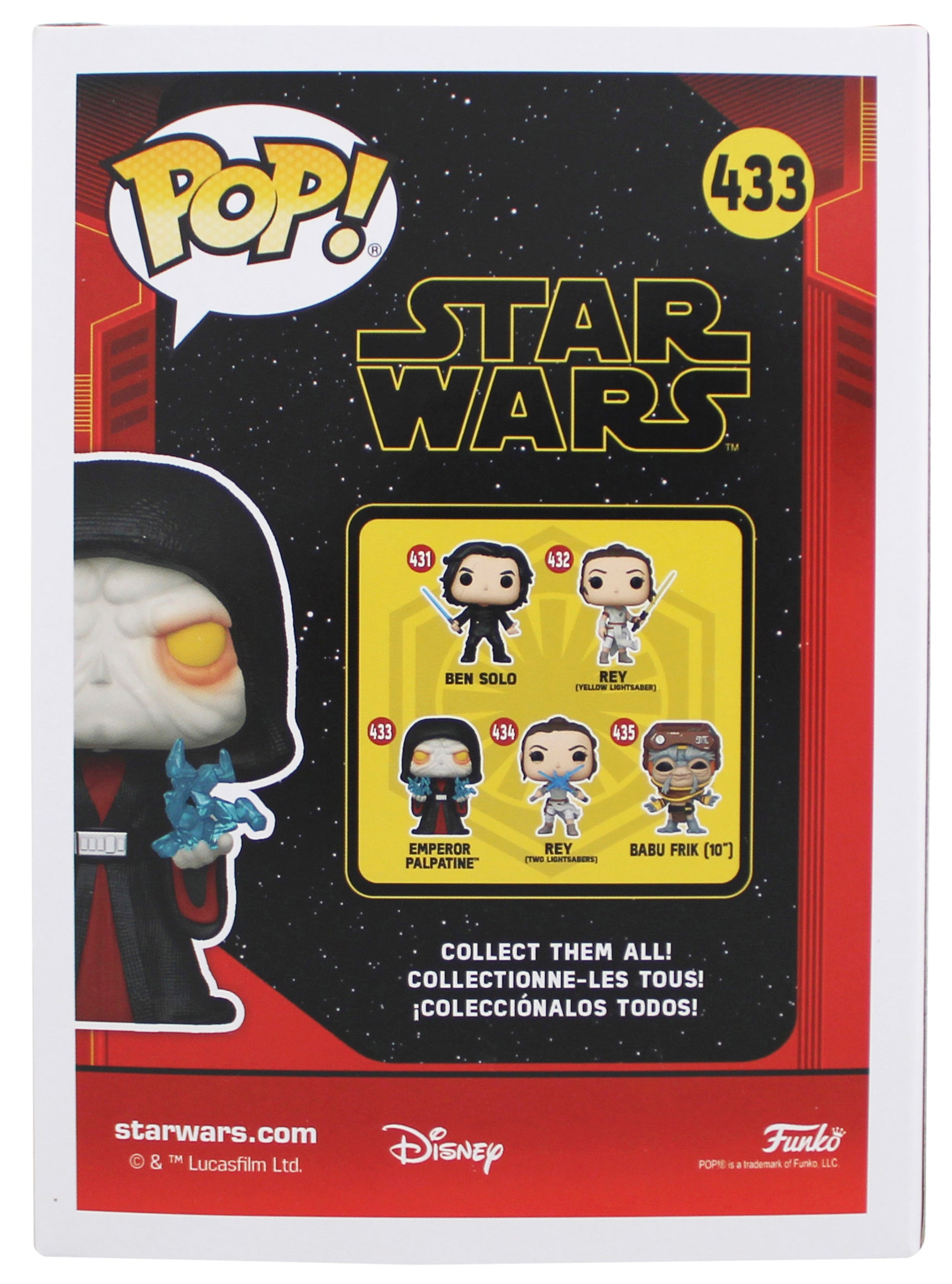 Ian McDiarmid Star Wars "Emperor" Signed #433 Funko Pop Vinyl Figure BAS