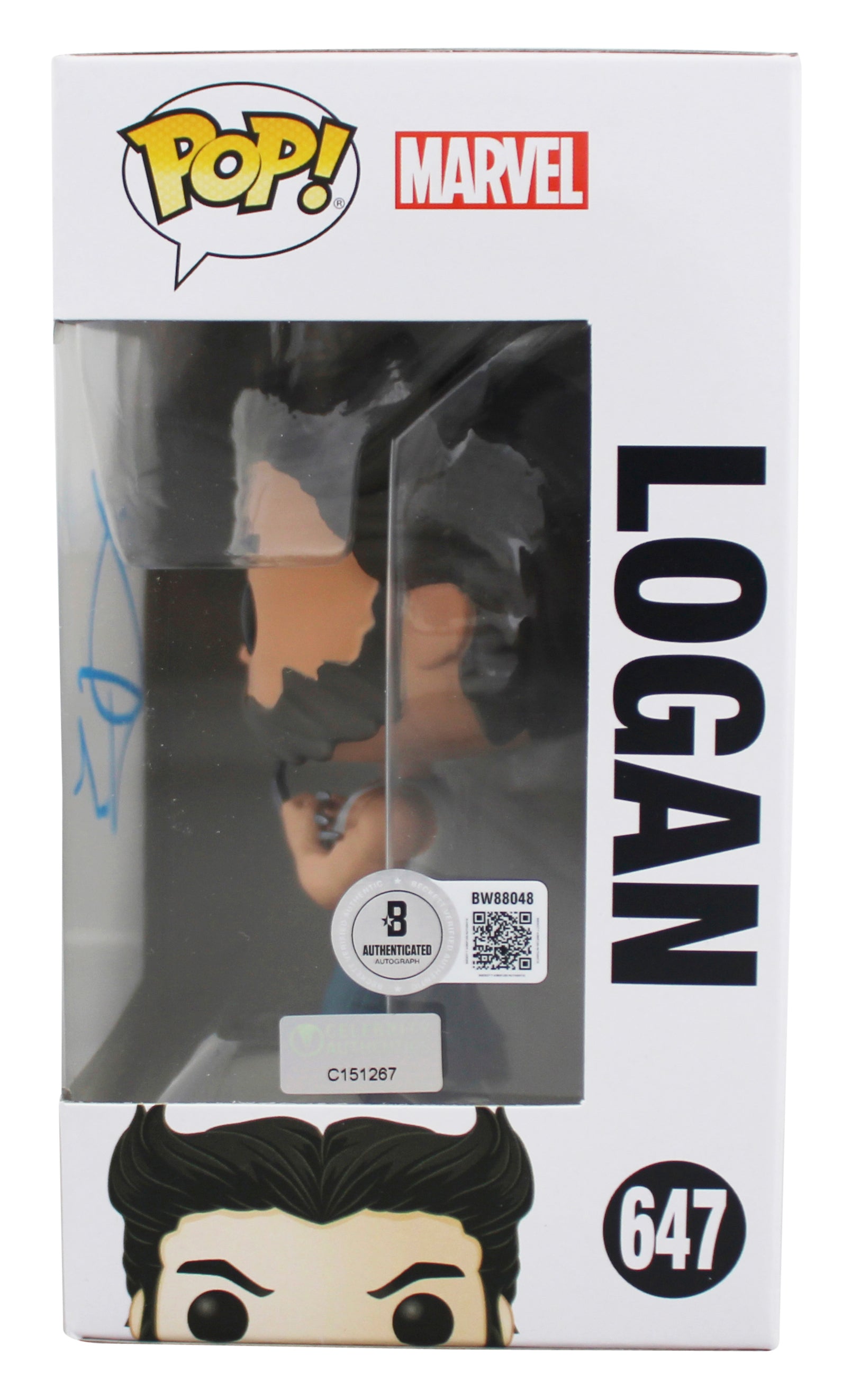 Hugh Jackman Marvel Authentic Signed Logan #647 Funko Pop Vinyl Figure BAS