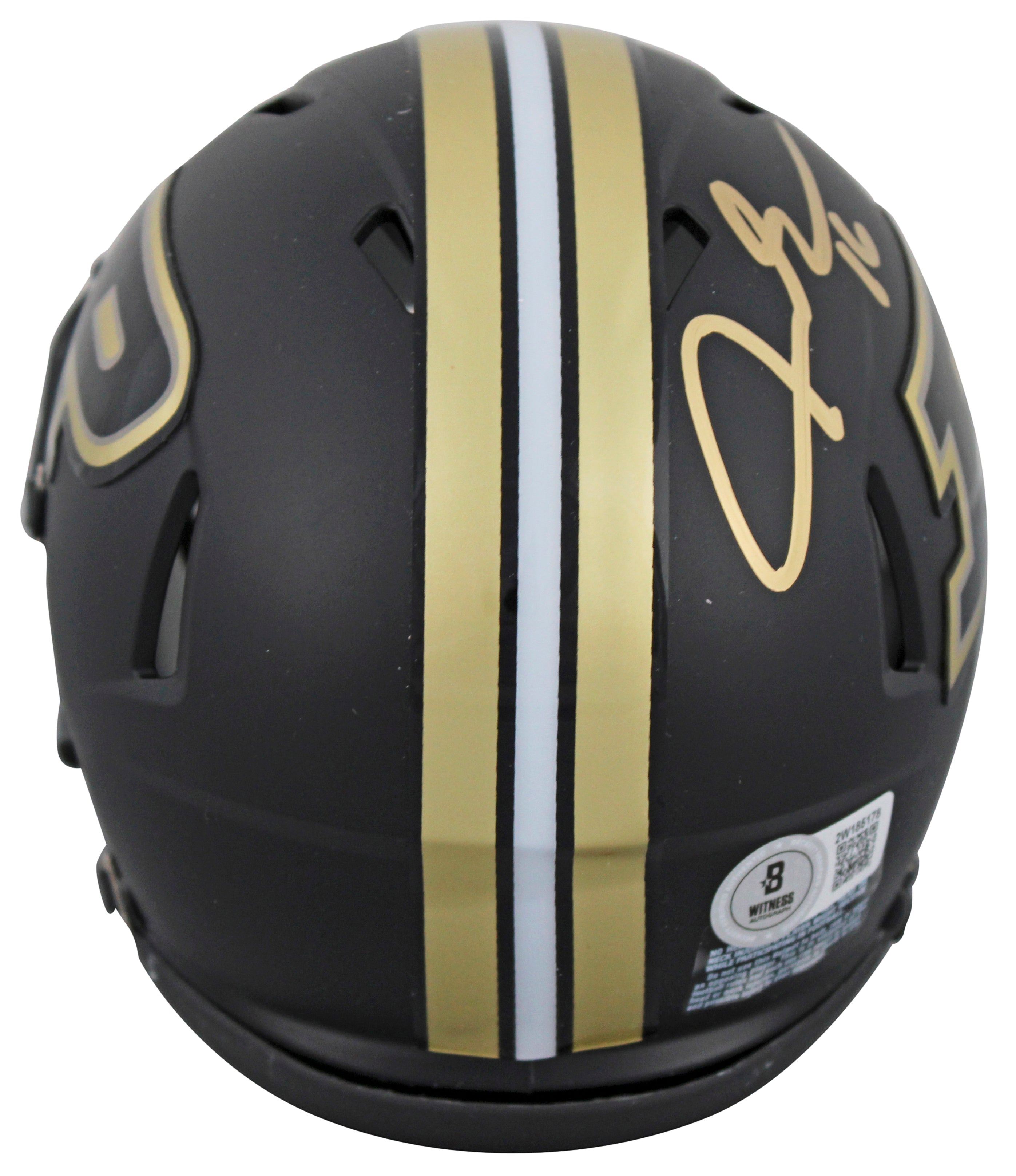 Purdue Aidan O'Connell  Signed 2024 Black Speed Mini Helmet W/ Case BAS Witness