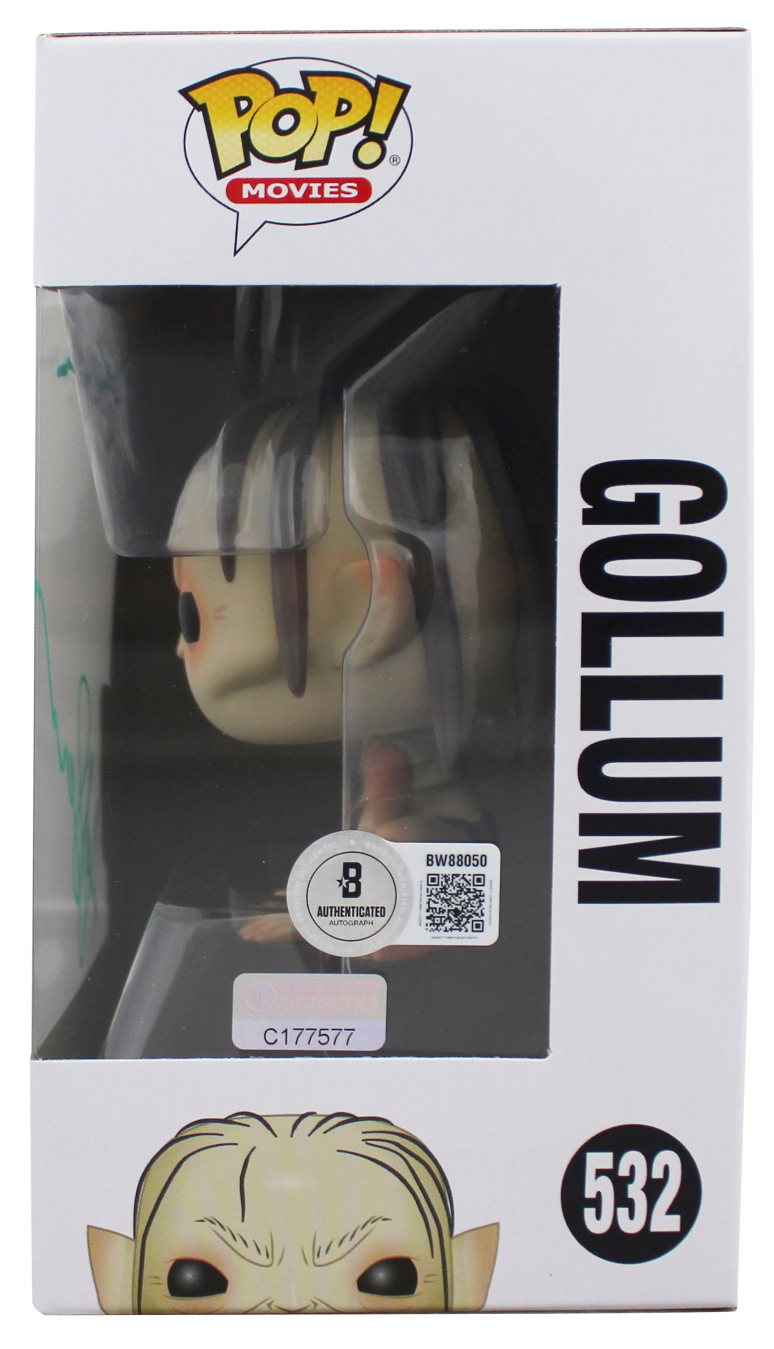 Andy Serkis Lord of the Rings "Gollum" Signed #532 Funko Pop Vinyl Figure BAS