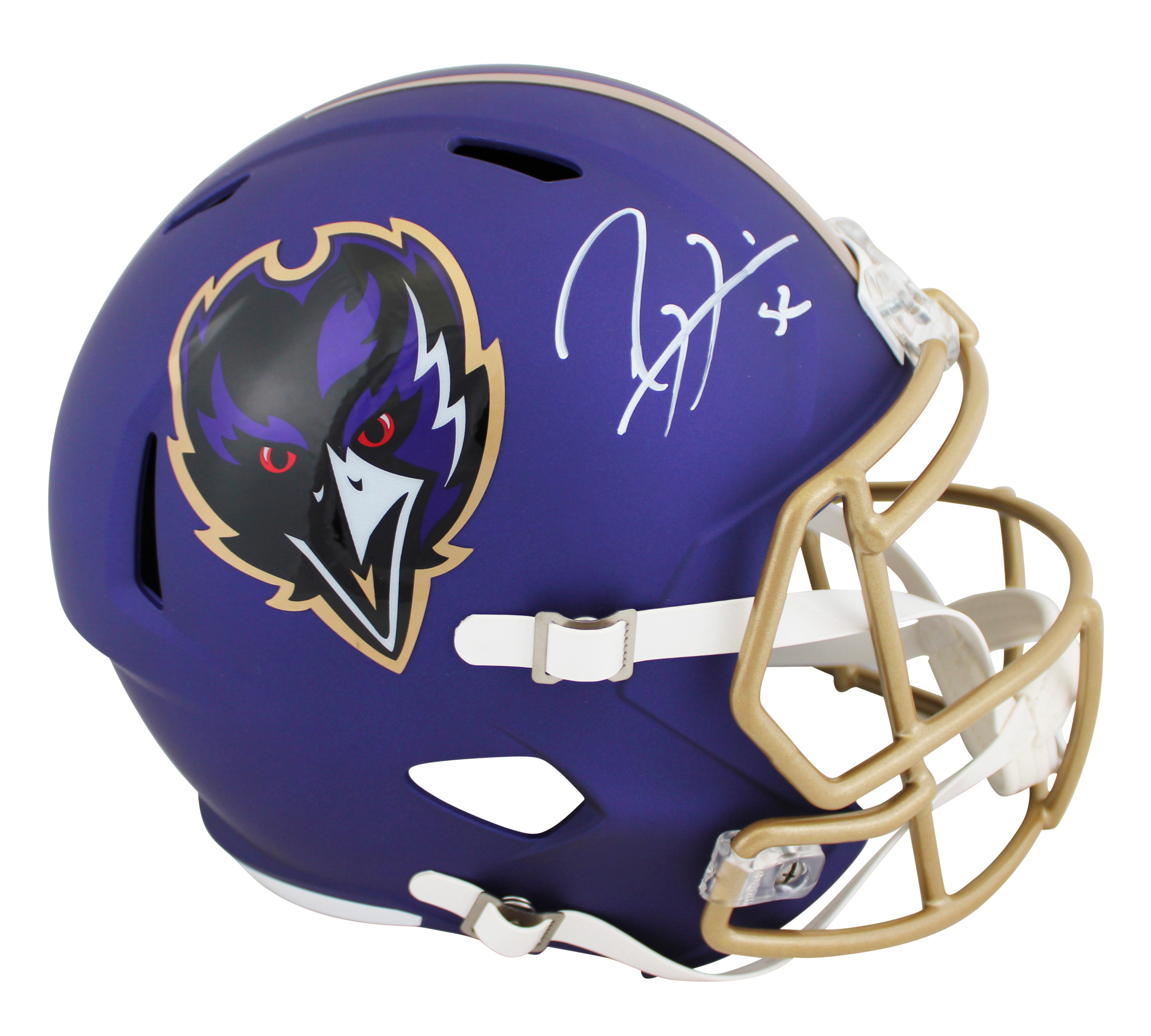 Ravens Ray Lewis Signed 2024 On-Field Alt Full Size Speed Rep Helmet BAS Witness
