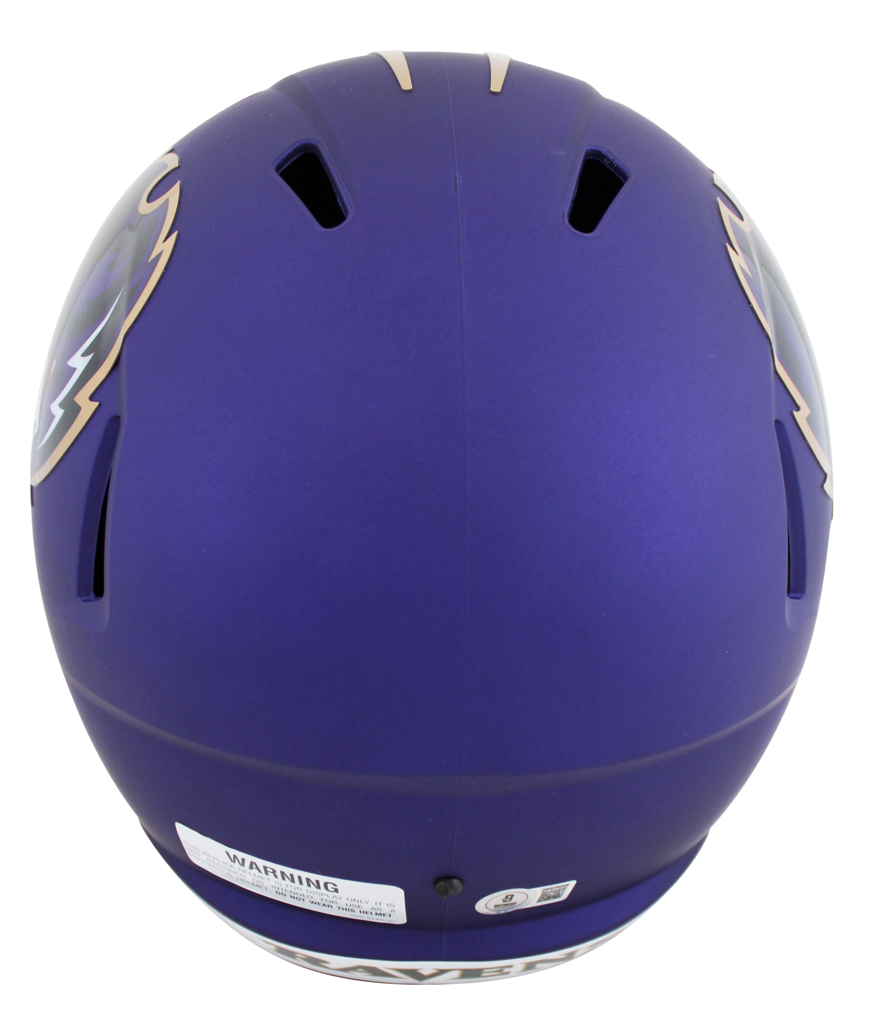 Ravens Ray Lewis Signed 2024 On-Field Alt Full Size Speed Rep Helmet BAS Witness