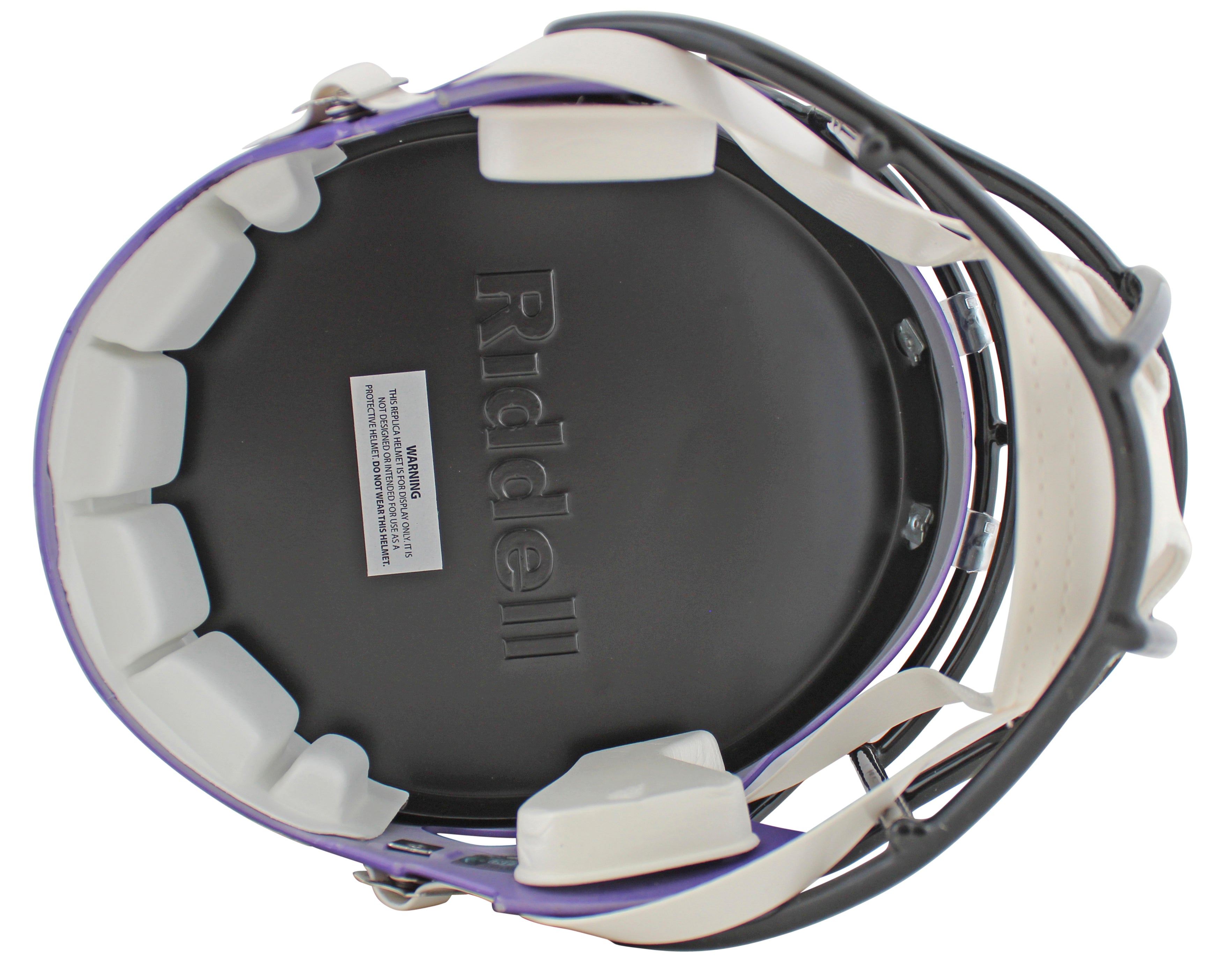 Vikings Adrian Peterson Signed Full Size Speed Rep Helmet W/ Case BAS Witnessed