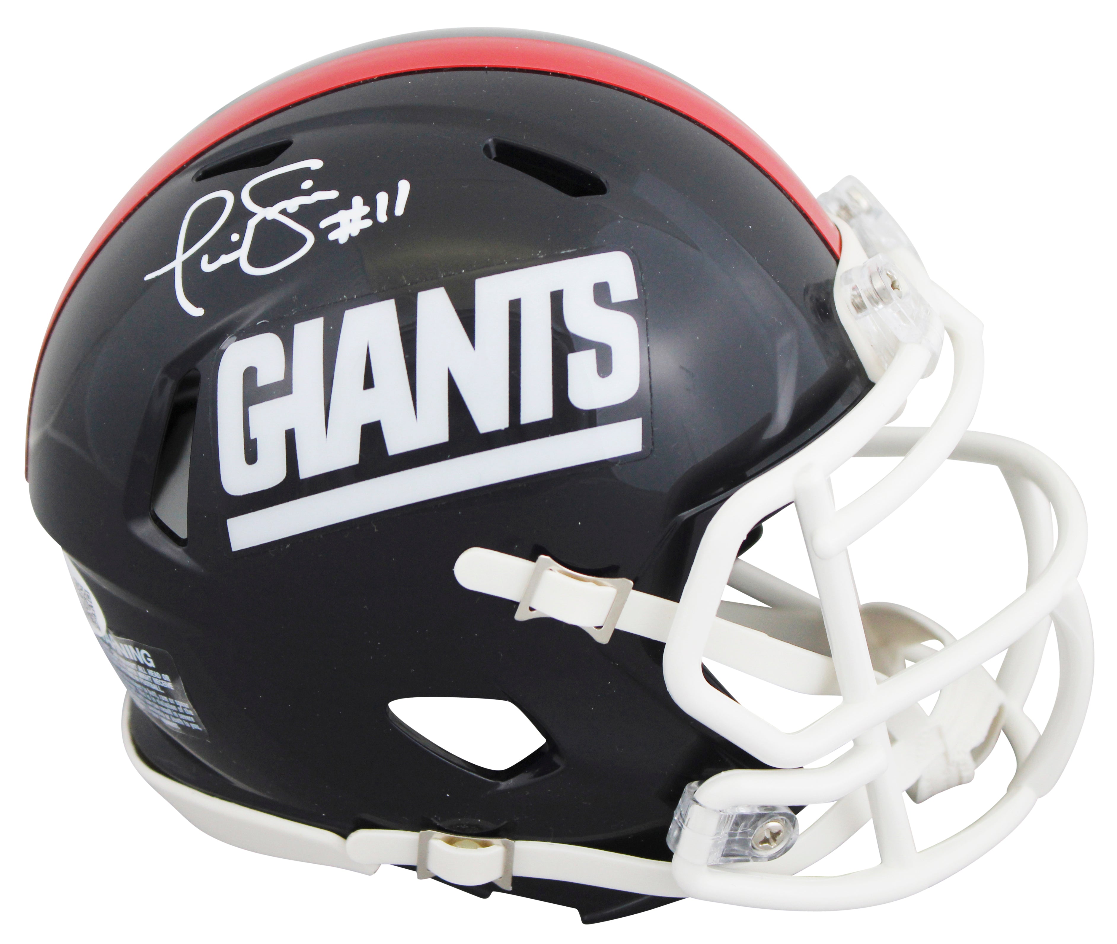 Giants Phil Simms Authentic Signed 1981-98 TB Speed Mini Helmet w/ Case JSA Wit