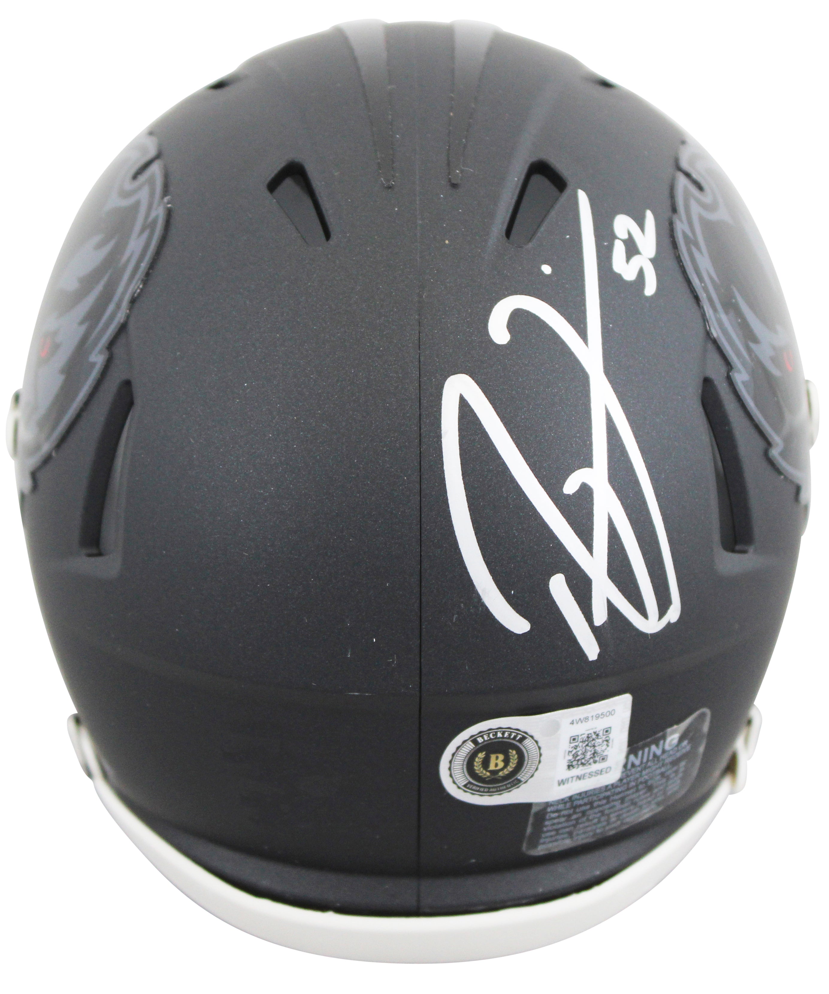 Ravens Ray Lewis Signed 2026 On-Field Alt Speed Mini Helmet W/ Case BAS Witness