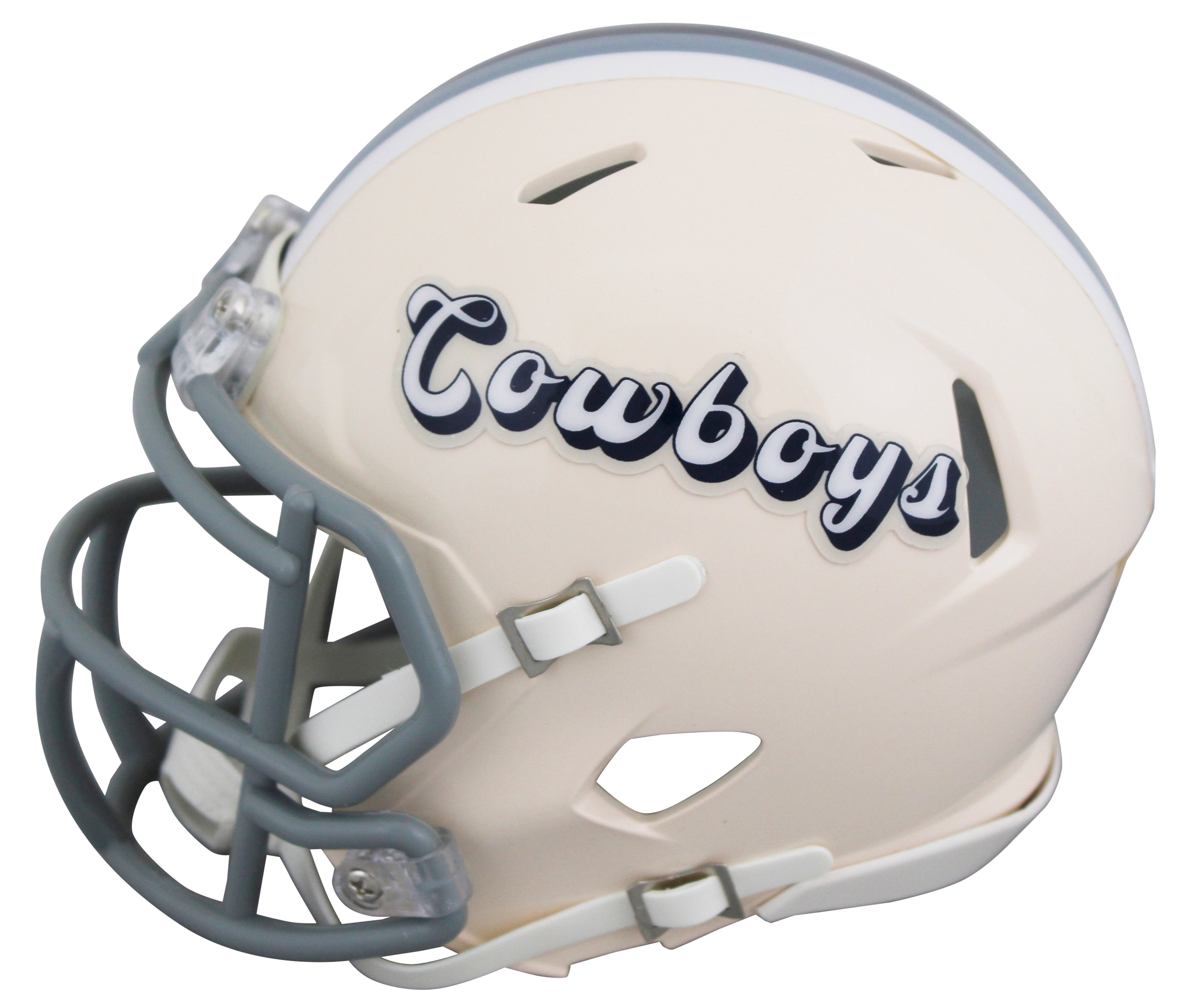 Cowboys Emmitt Smith Signed Retro Speed Mini Helmet W/ Case BAS Witnessed
