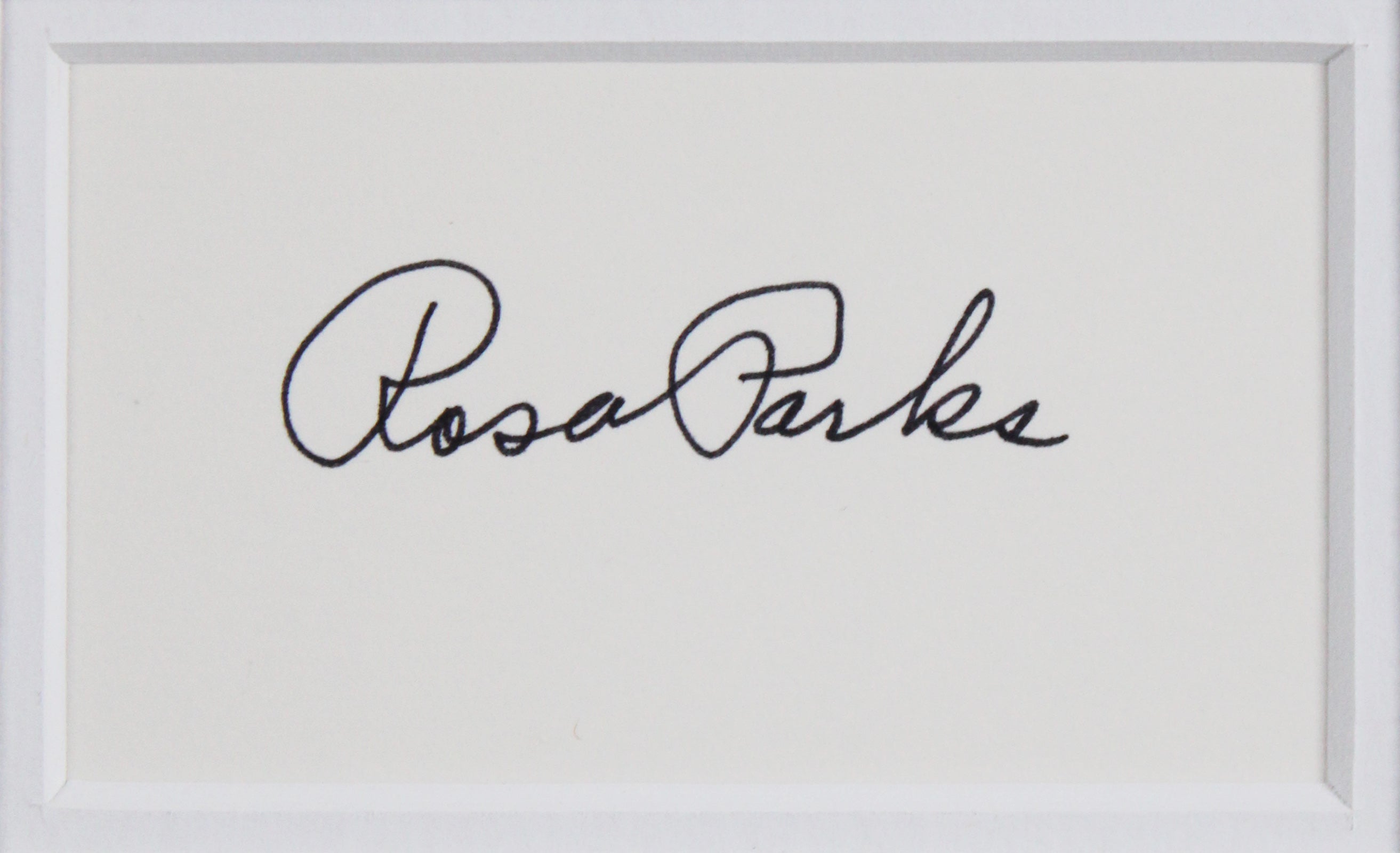 Rosa Parks Civil Rights Activist Authentic Signed Framed Display BAS LOA