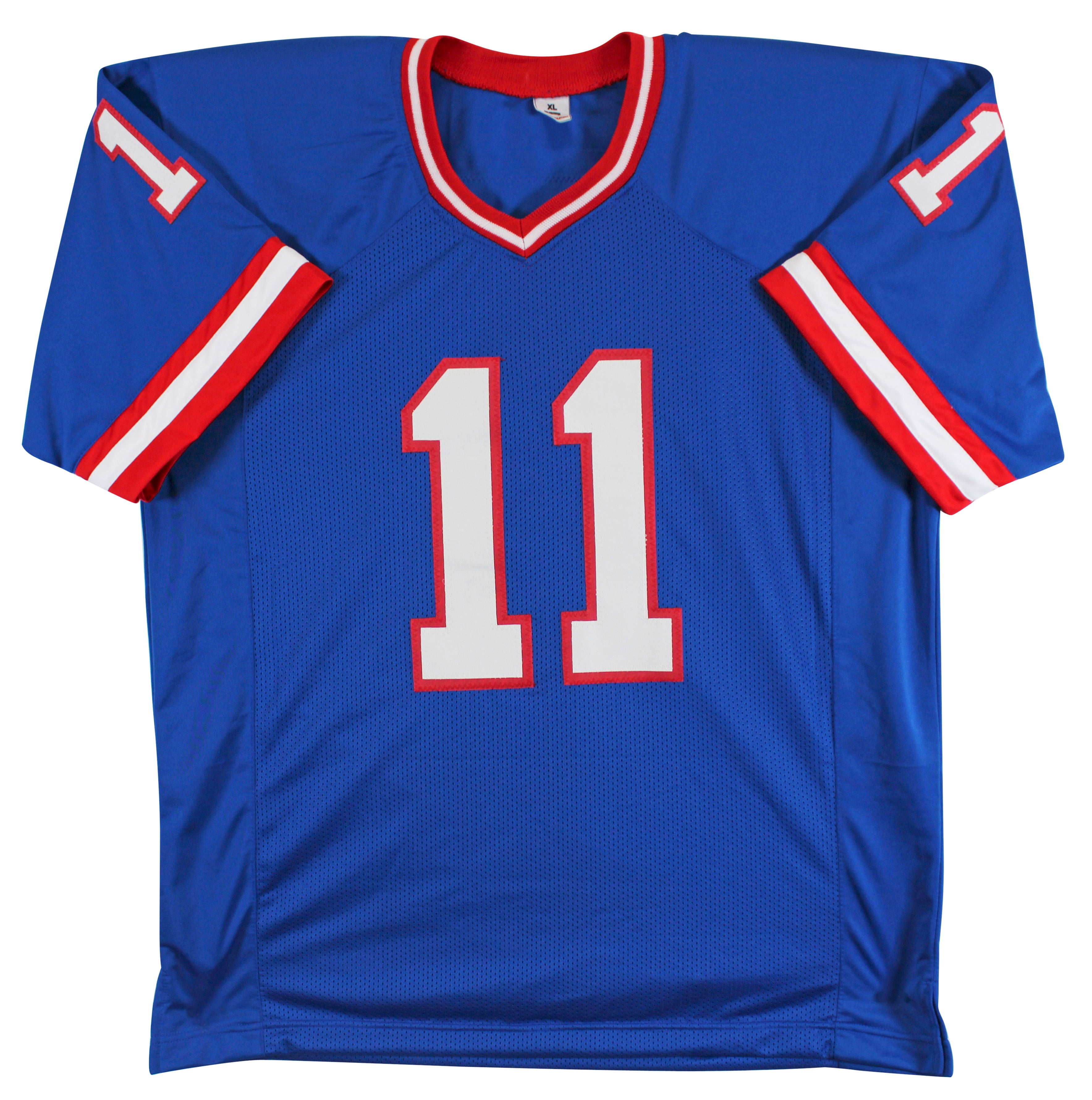 Phil Simms "SB XXI MVP" Authentic Signed Blue Pro Style Jersey JSA Witness