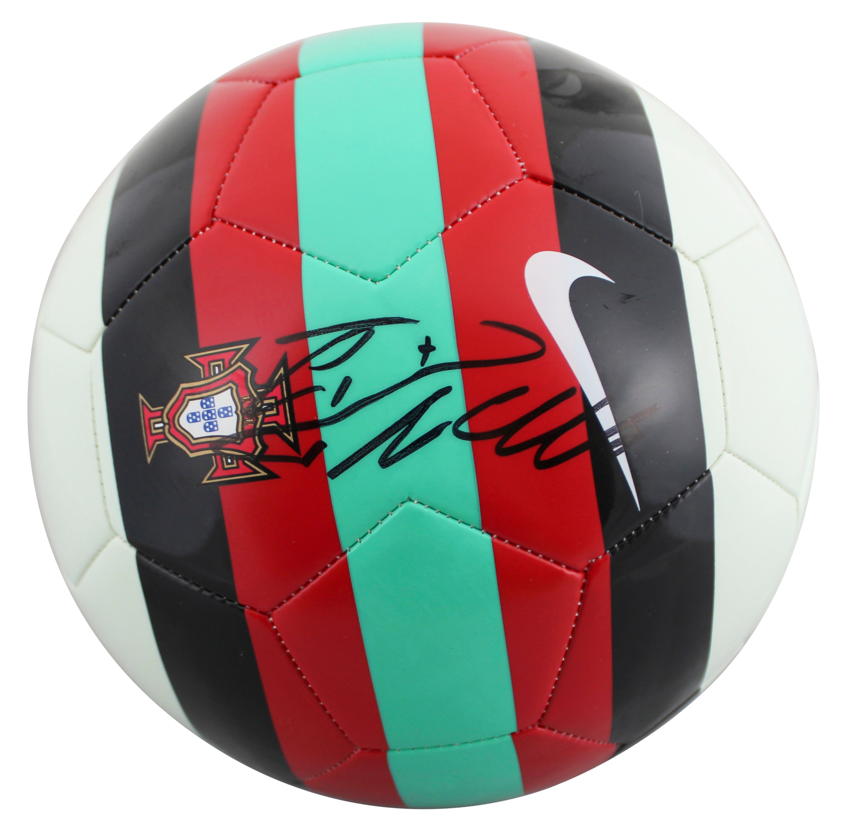 Cristiano Ronaldo 2x Signed Size 5 Portugal Soccer Ball BAS Witnessed #W001764