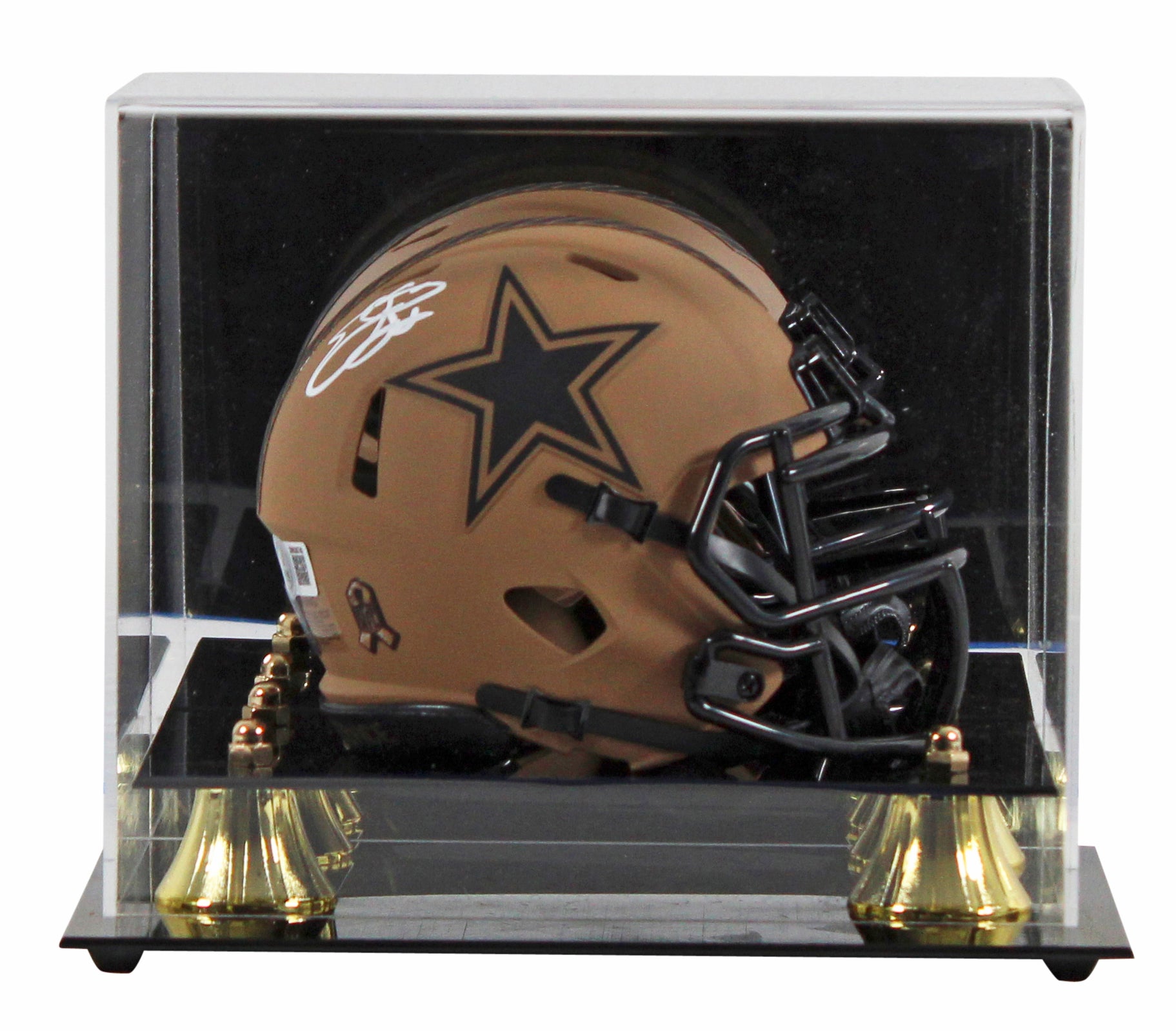 Cowboys Emmitt Smith Signed STS II Speed Mini Helmet W/ Case BAS Witnessed