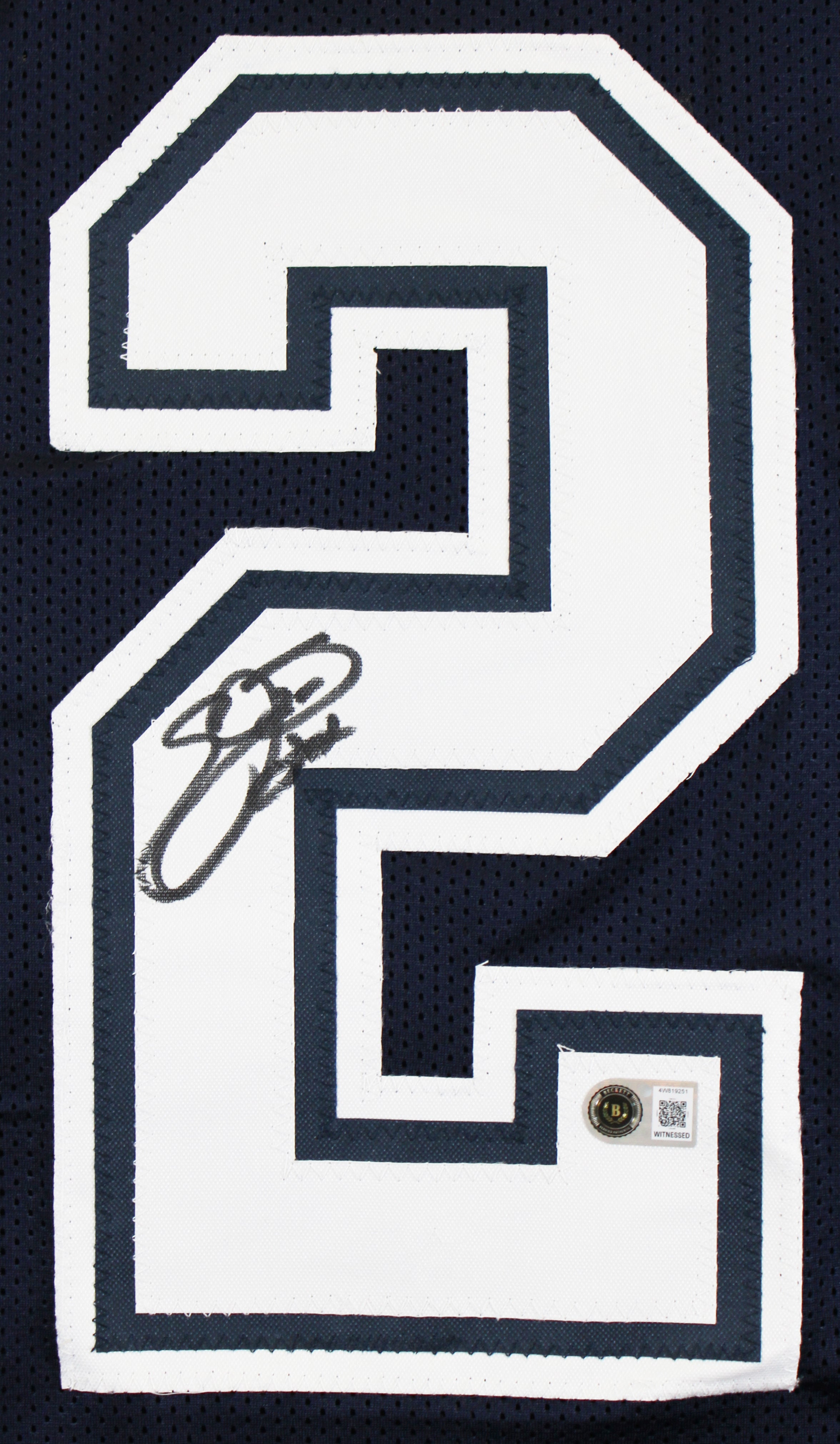 Emmitt Smith Authentic Signed Navy Pro Style Framed Jersey BAS Witnessed 2