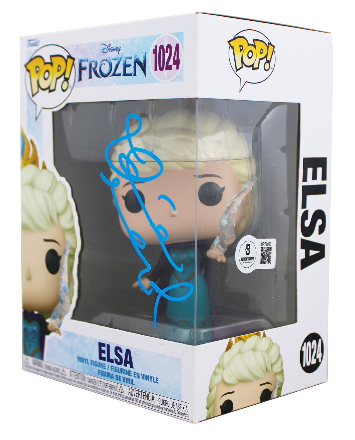 Idina Menzel Frozen Authentic Signed Elsa #1024 Funko Pop Vinyl Figure BAS